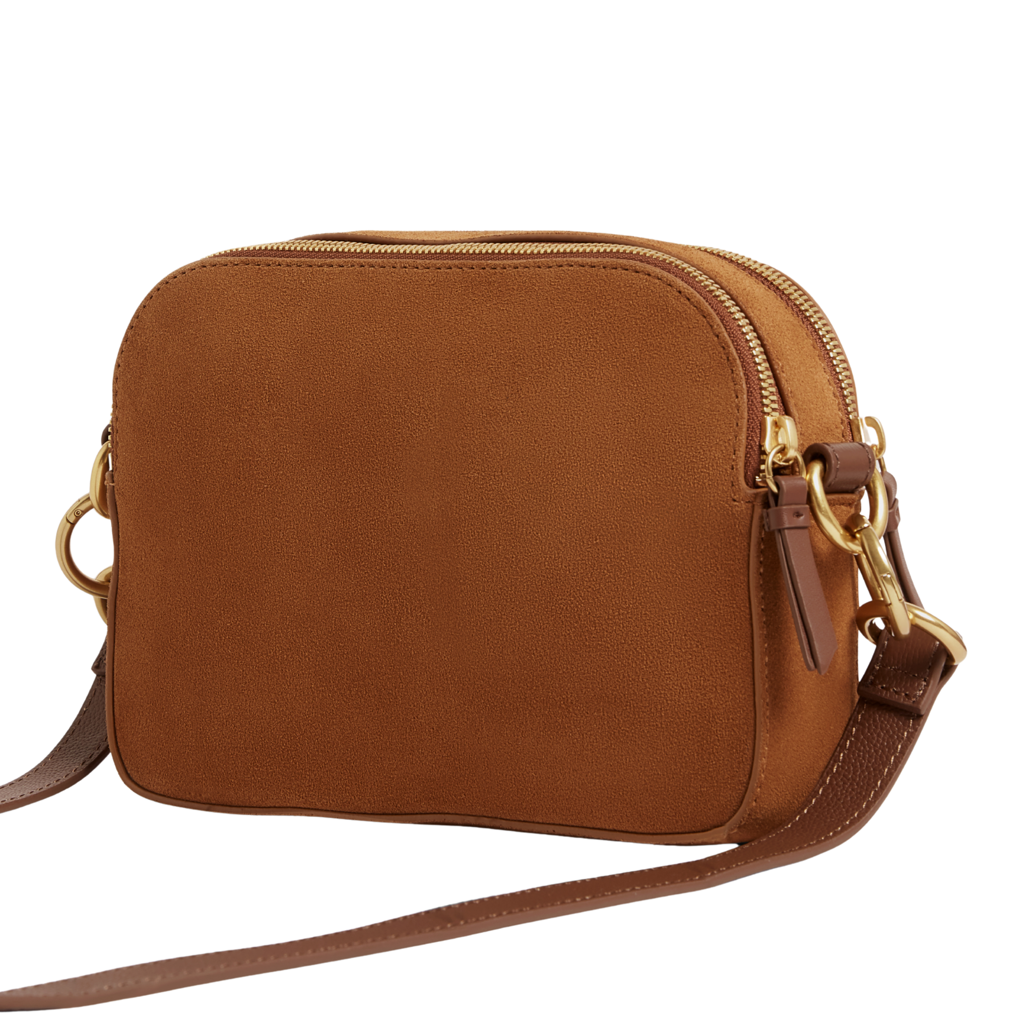 Womens Ted Baker Brown Shayane Webbing Suede Camera Bag