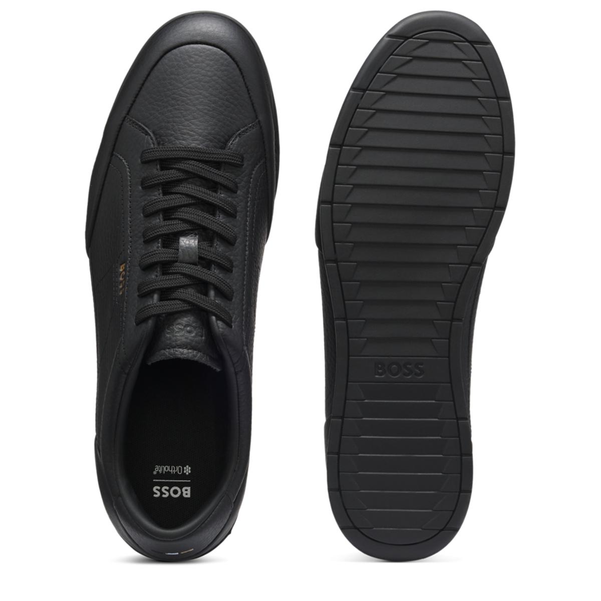 Mens BOSS Black Nitan_Lowp_ltgrn Trainers