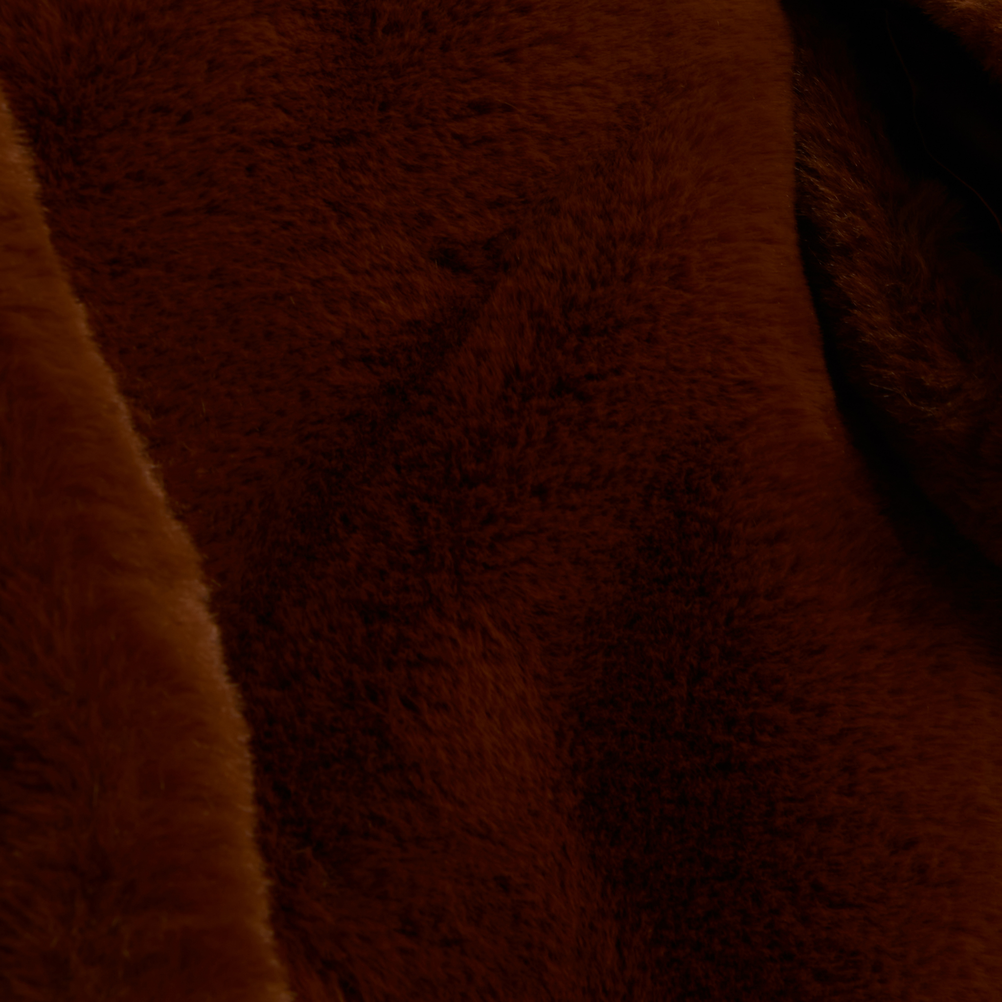 Womens Ted Baker Burnt Red Norinaa Faux Fur Coat
