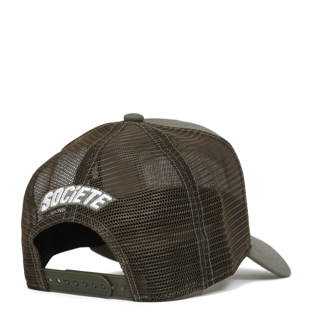 Mens Societe Noir Khaki/White Marais Mesh Trucker Cap