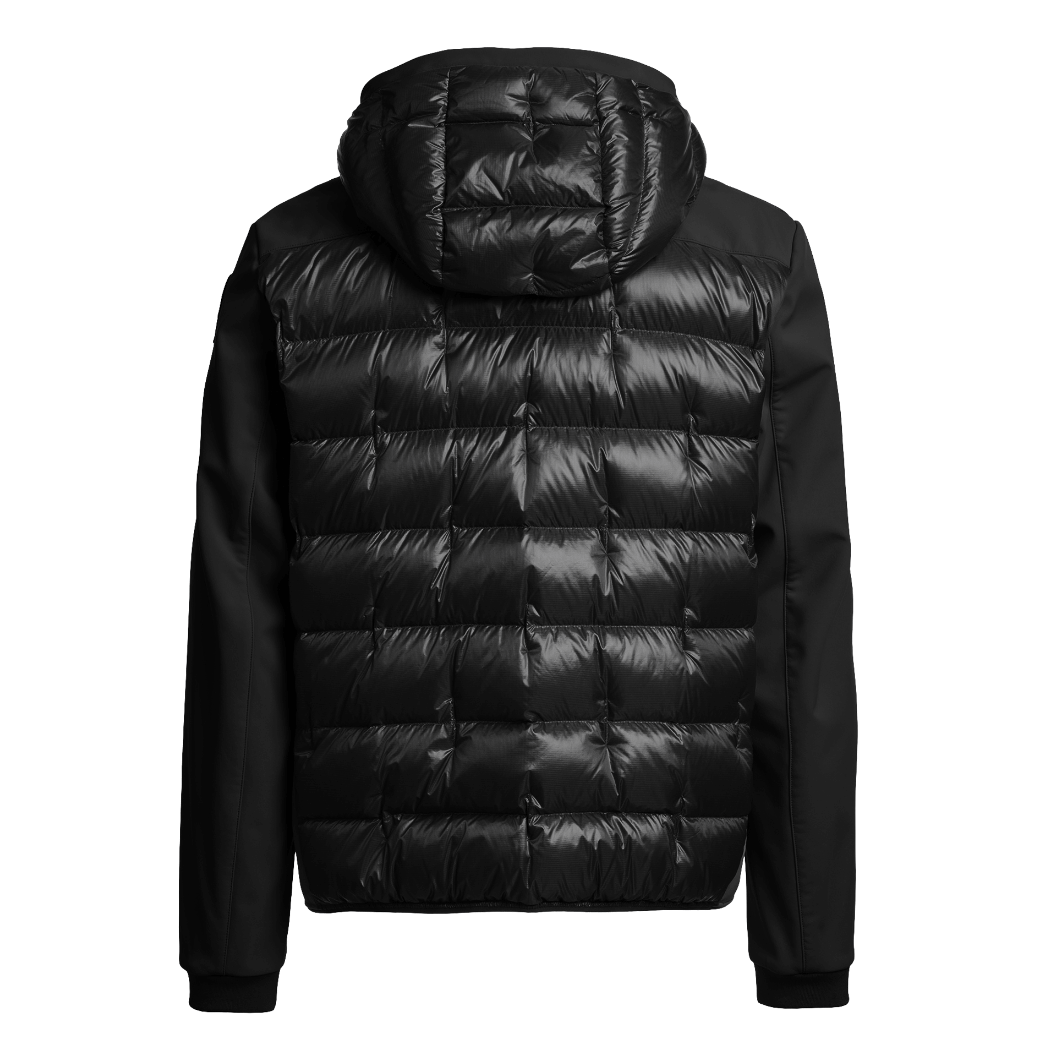 Mens Parajumpers Black Vigolo Hybrid Down Jacket