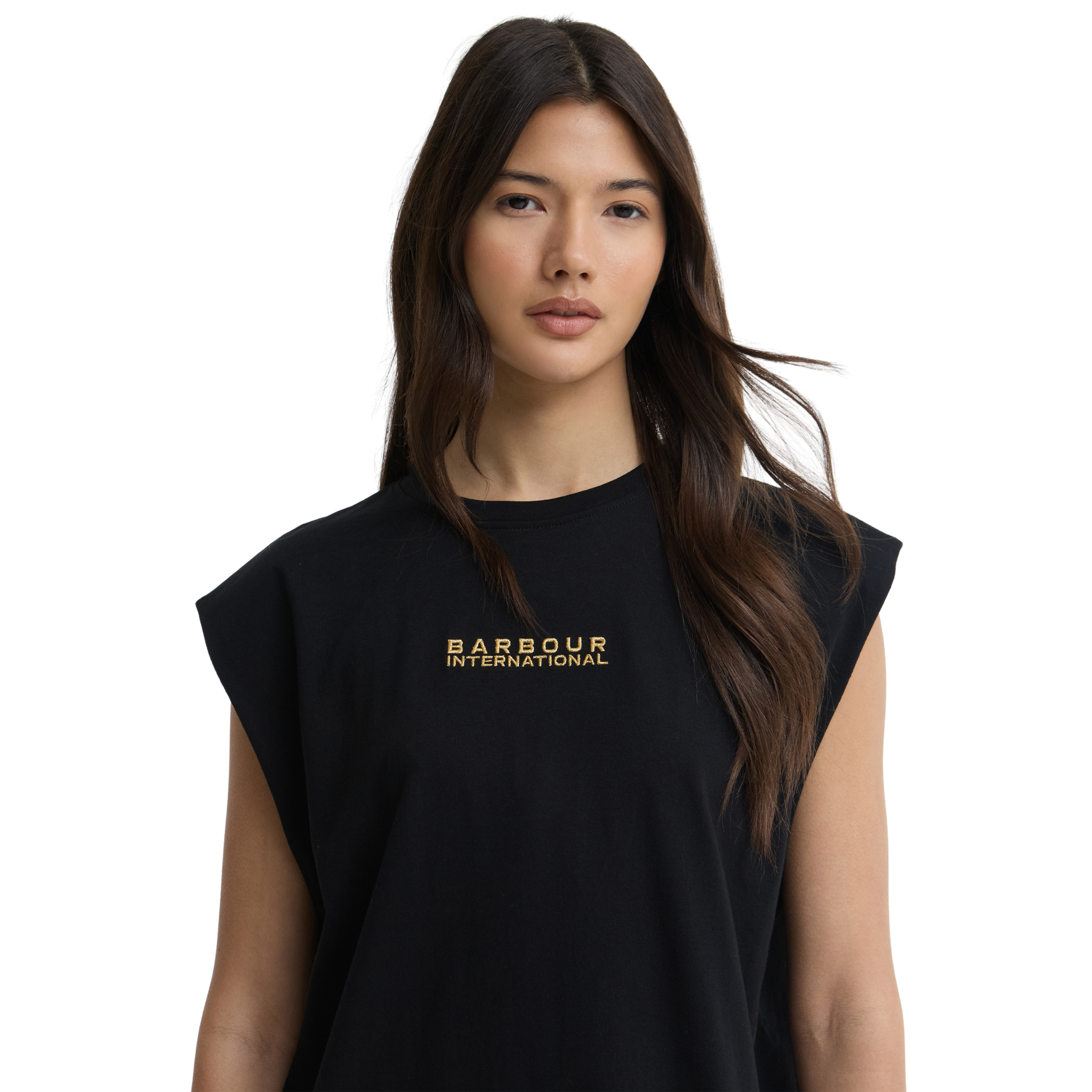 Womens Barbour International Black Niamh Mini Jersey Dress