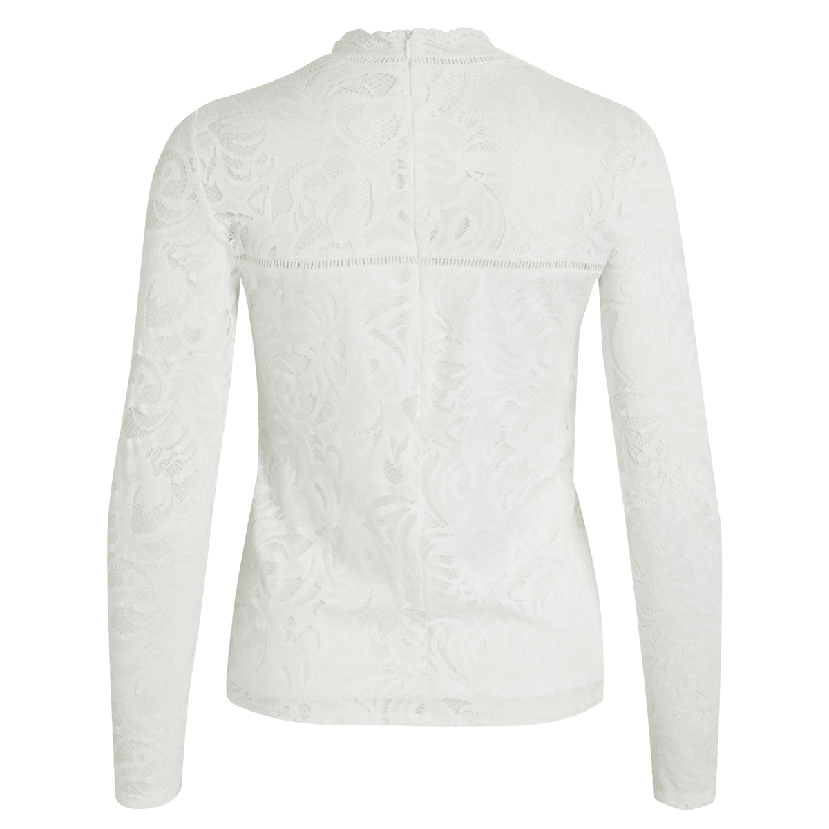 Womens Vila Cloud Dancer Vistasia Lace L/s Top
