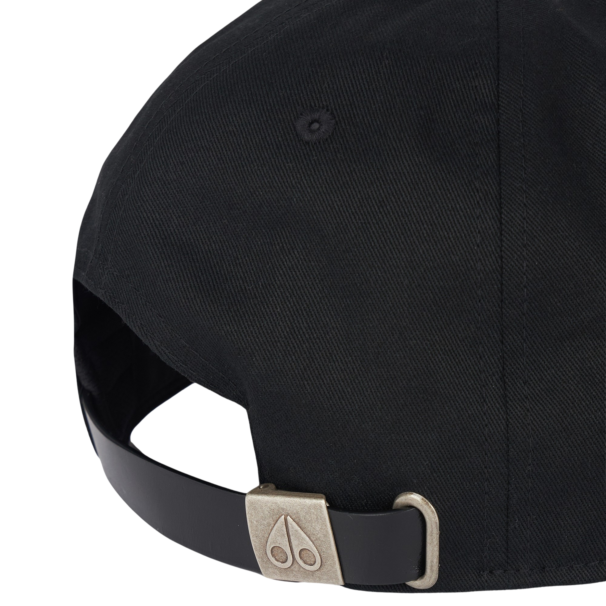 Mens Moose Knuckles Black/Nickel Logo Icon Cap