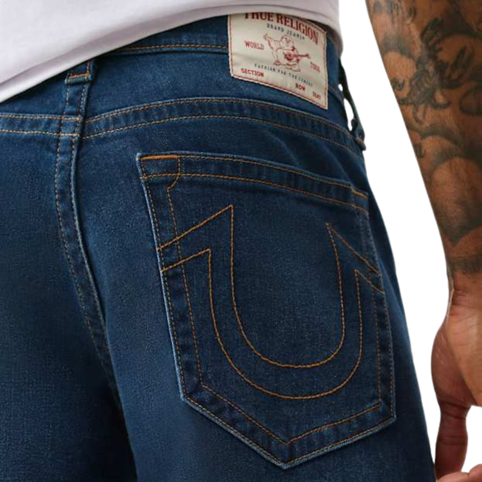 Mens True Religion Damon Dark Wash Bobby SN NF Baggy Jeans