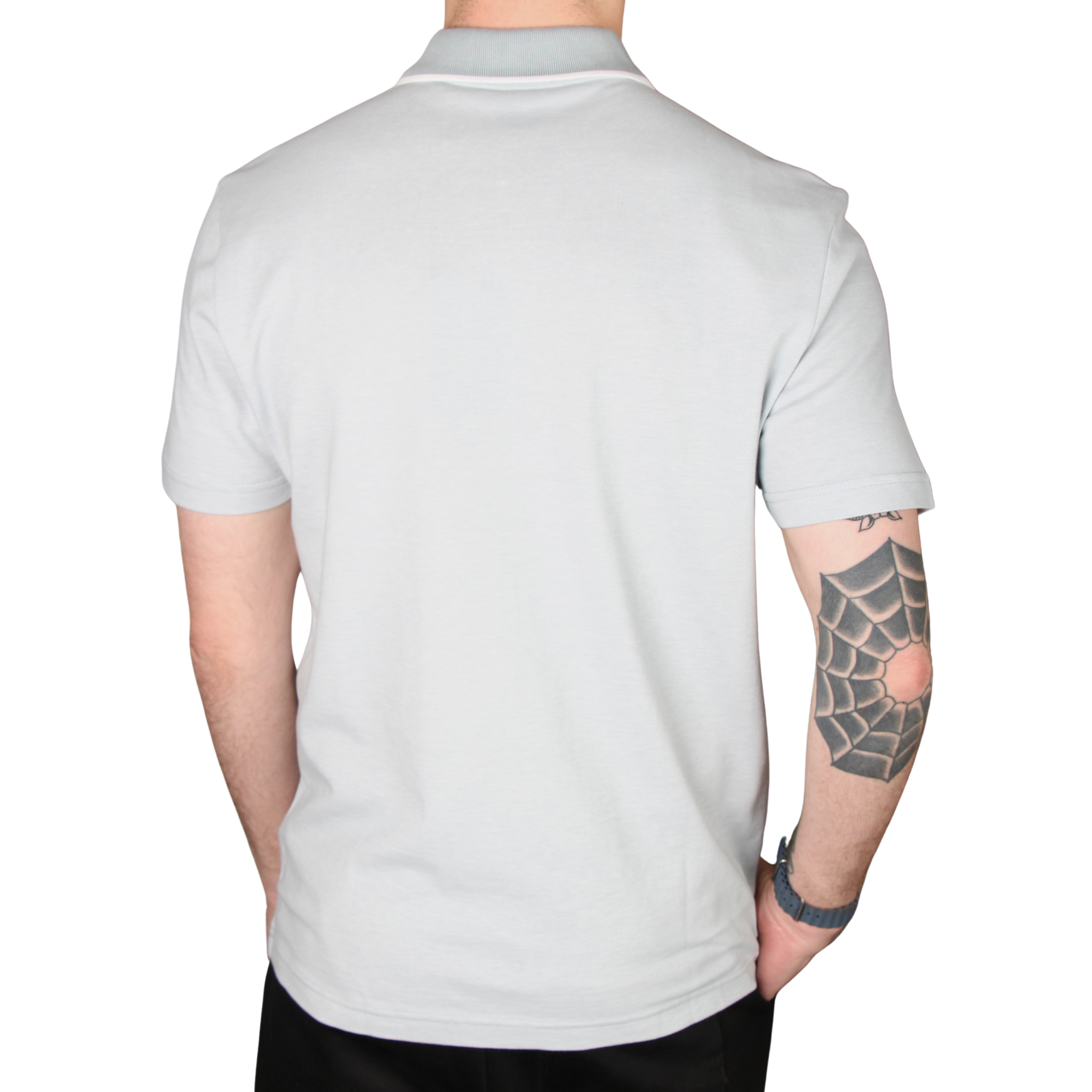 Mens BOSS Grey Passerford Tipped S/s Polo Shirt