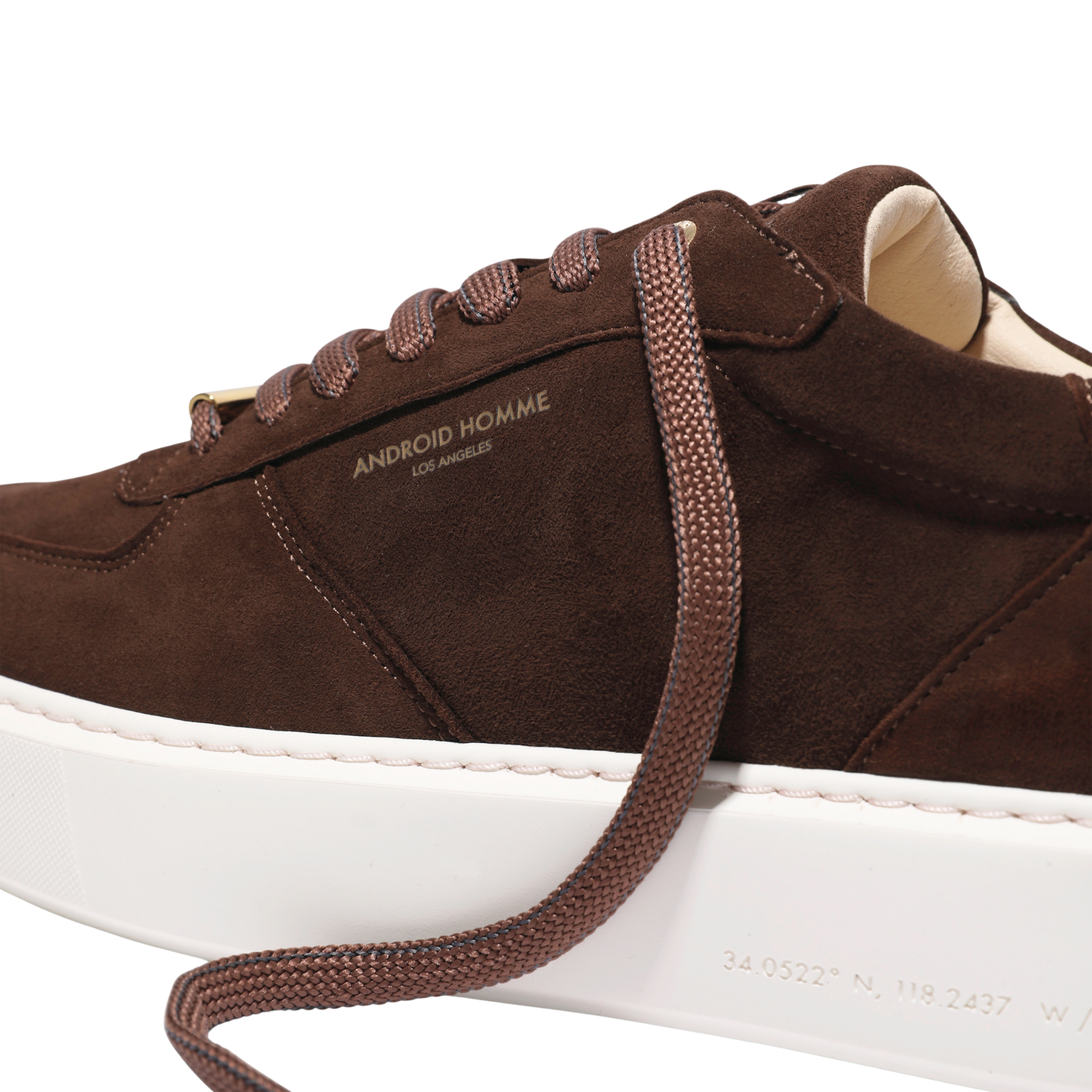 Mens Android Homme Dark Chocolate Manhattan Suede Trainers