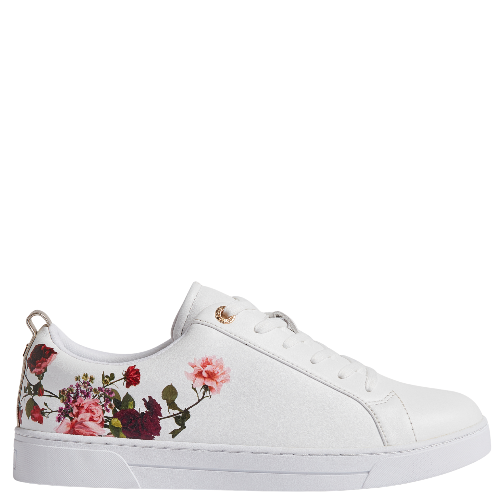 Womens Ted Baker White Theras Printed Trainers