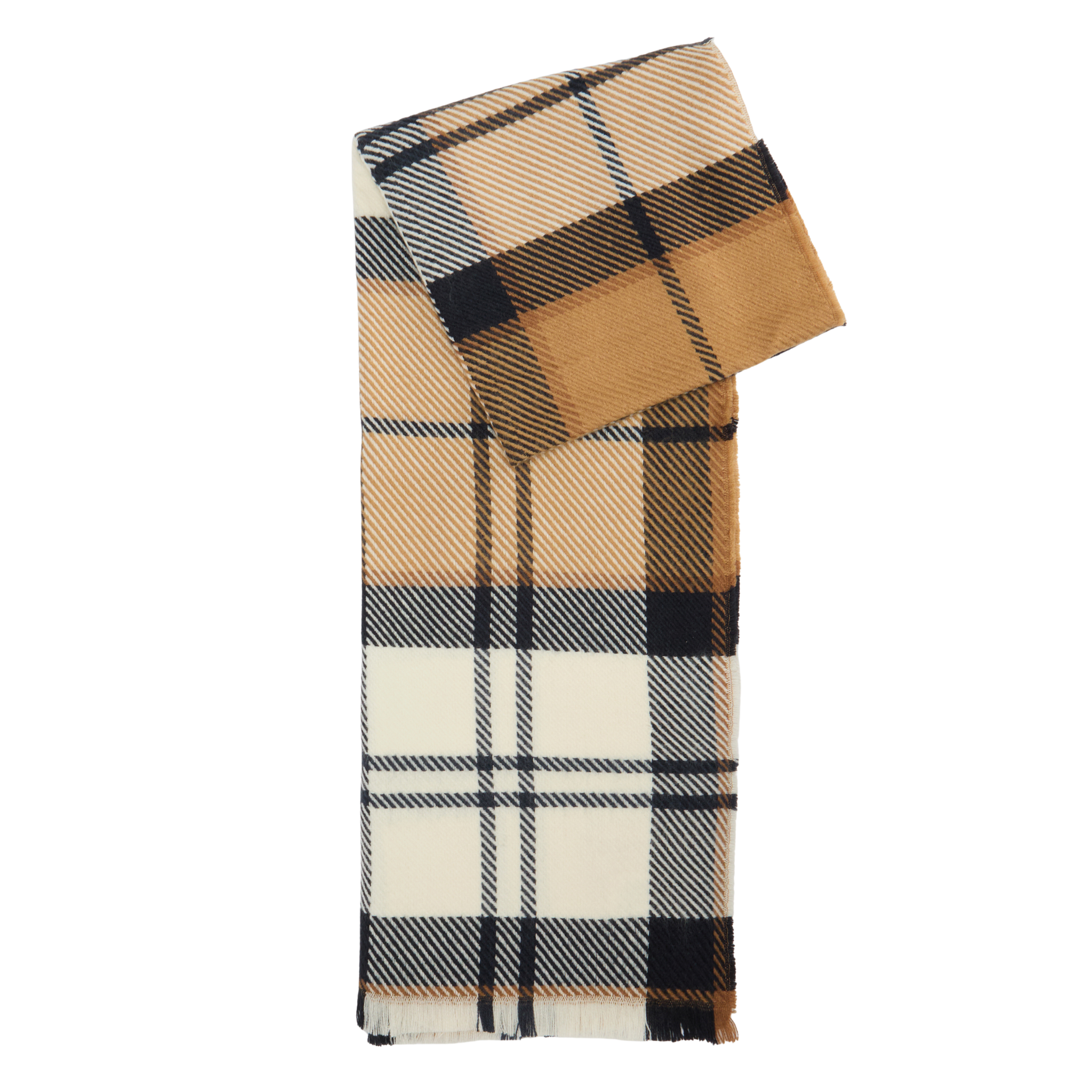 Womens Barbour Hessian/Navy Tartan Pendle Beanie & Blair Scarf Gift Set