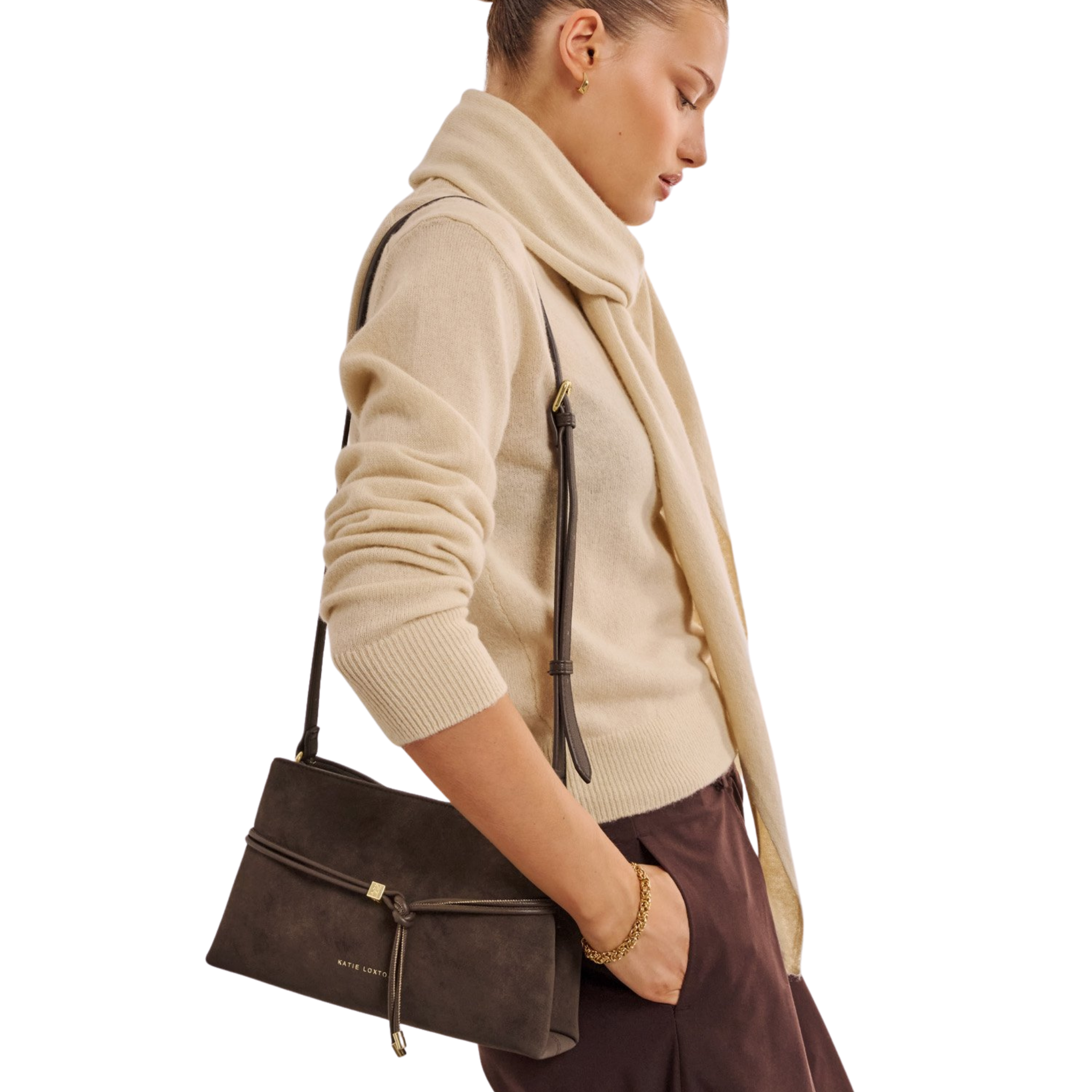 Womens Katie Loxton Bitter Chocolate Lori Crossbody Bag