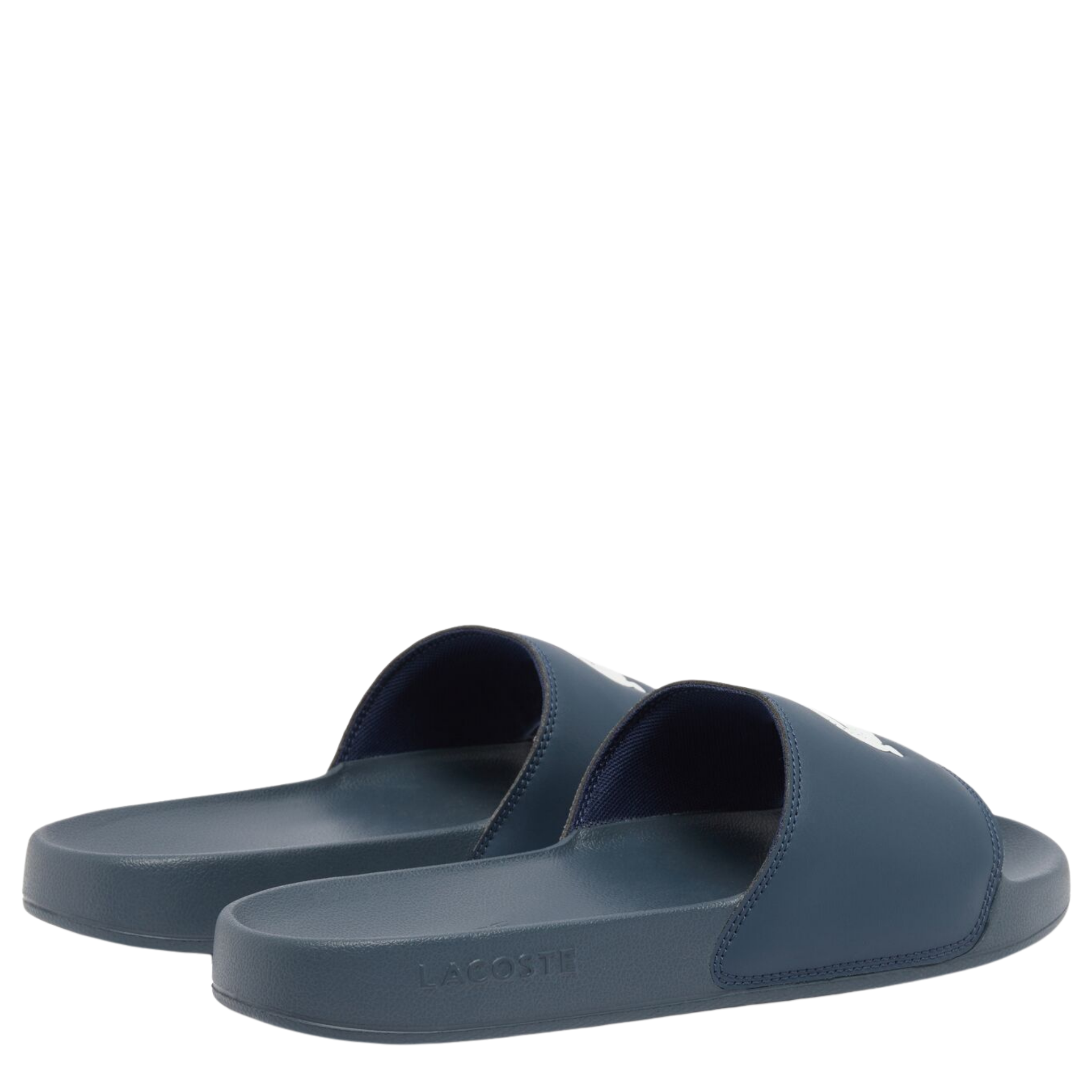 Mens Lacoste Navy/White Serve Slides