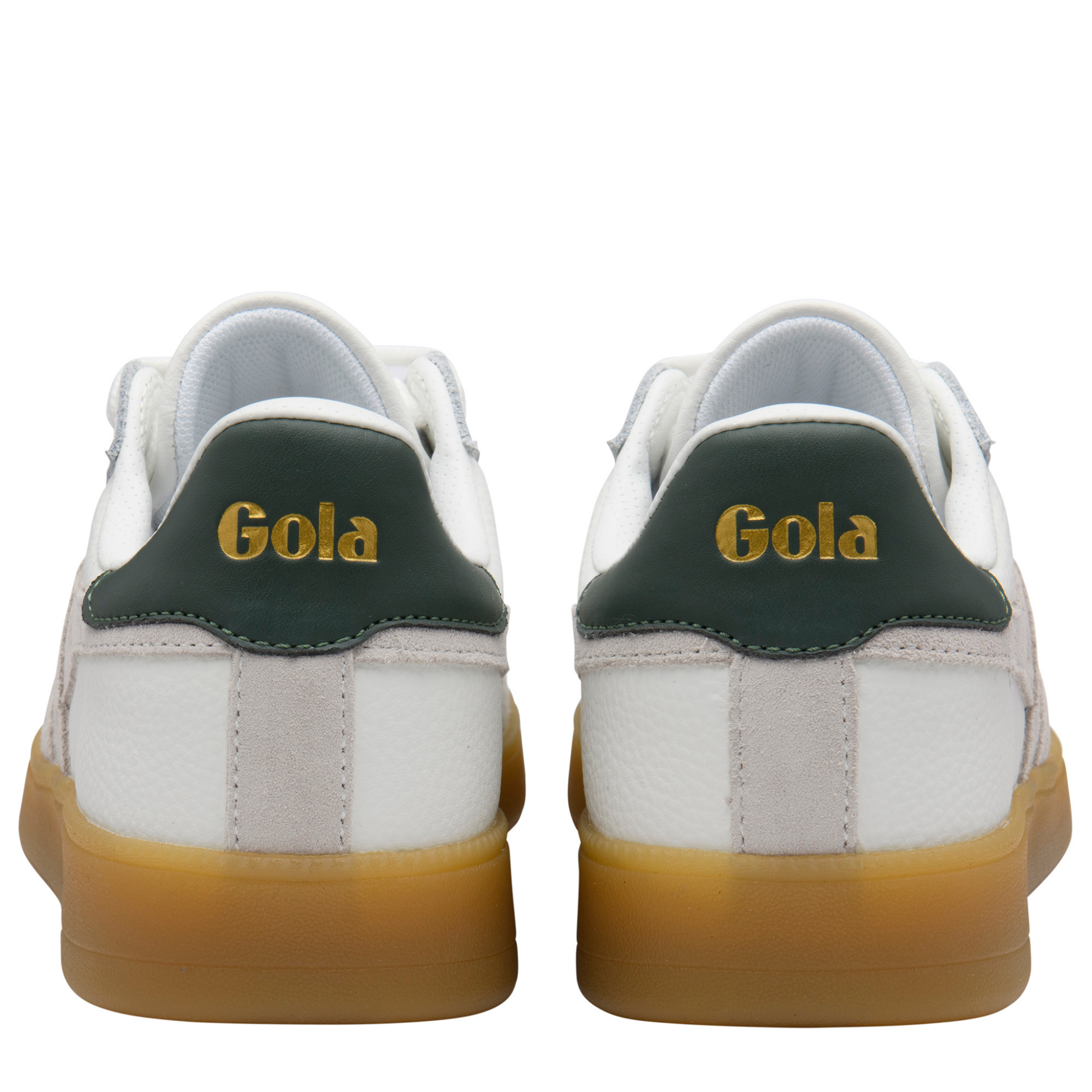 Womens Gola White/White/Evergreen/Gum Aztec Leather Trainers