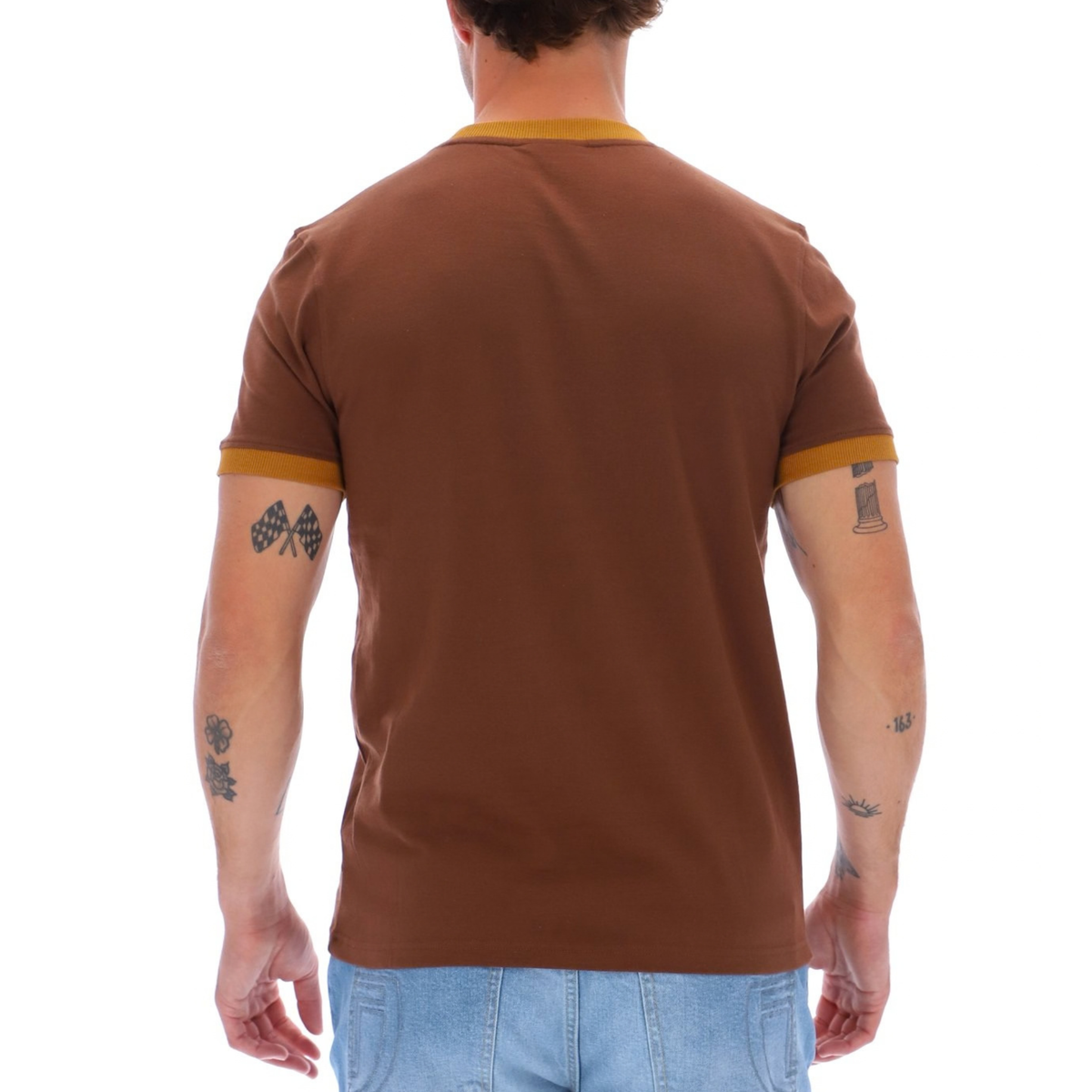 Mens Sergio Tacchini Potting Soil/Gardenia Masters S/s T Shirt