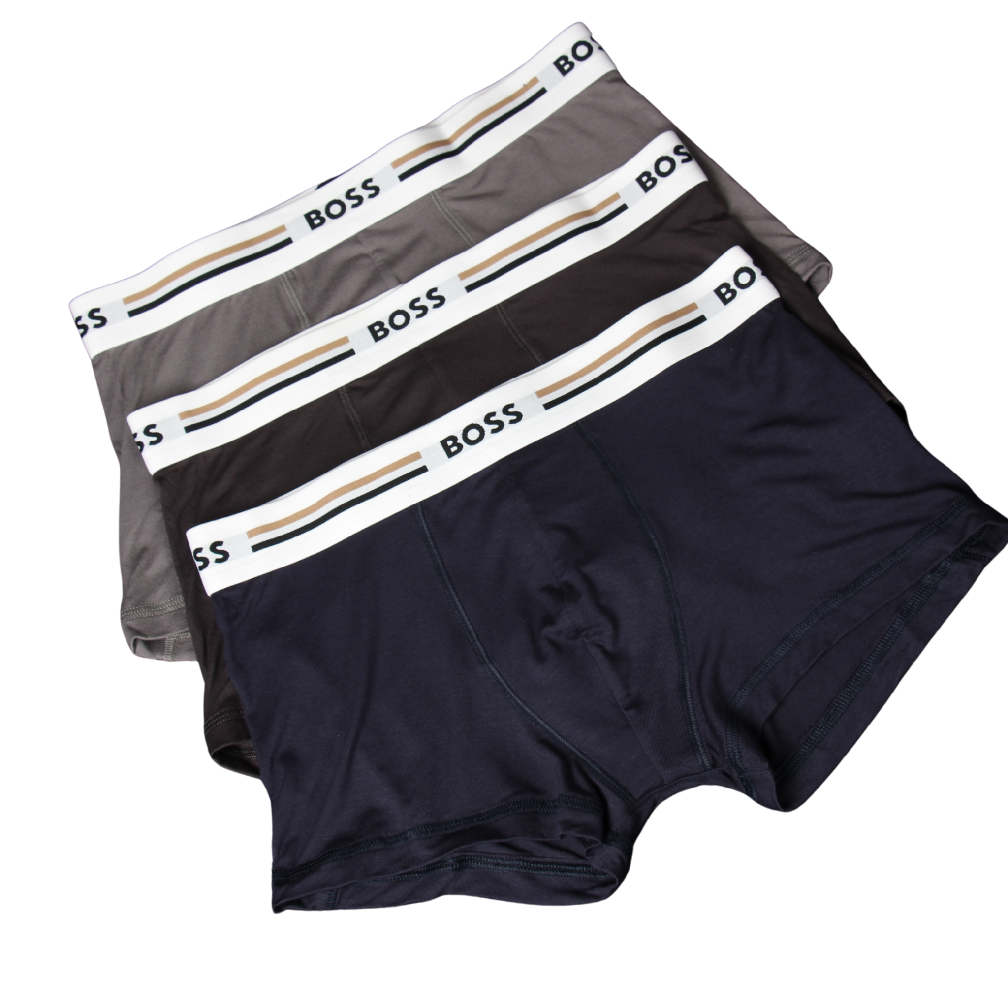 Mens BOSS Open Misc Revive 3PK Trunks