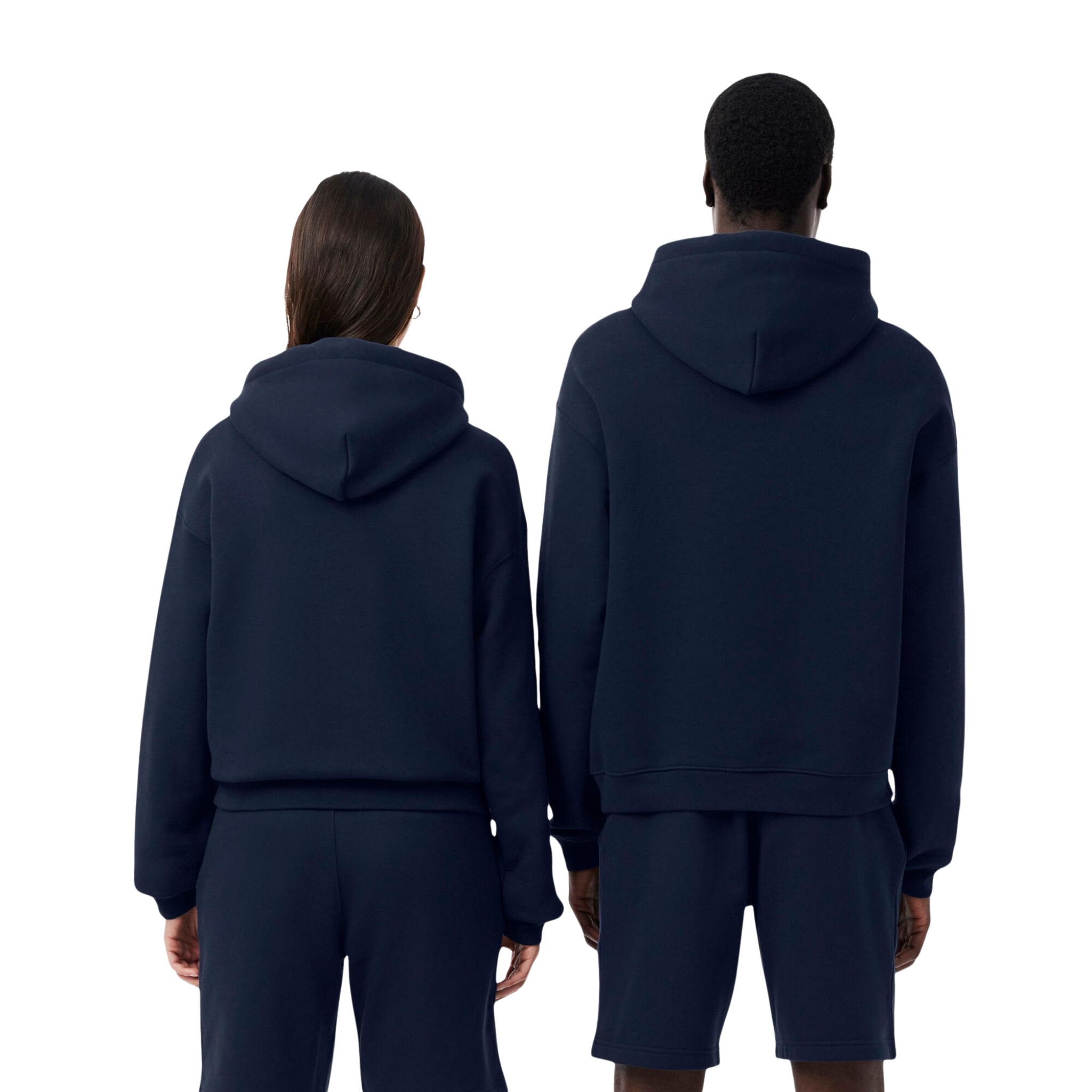 Mens Lacoste Navy Heavy Fleece Hoodie