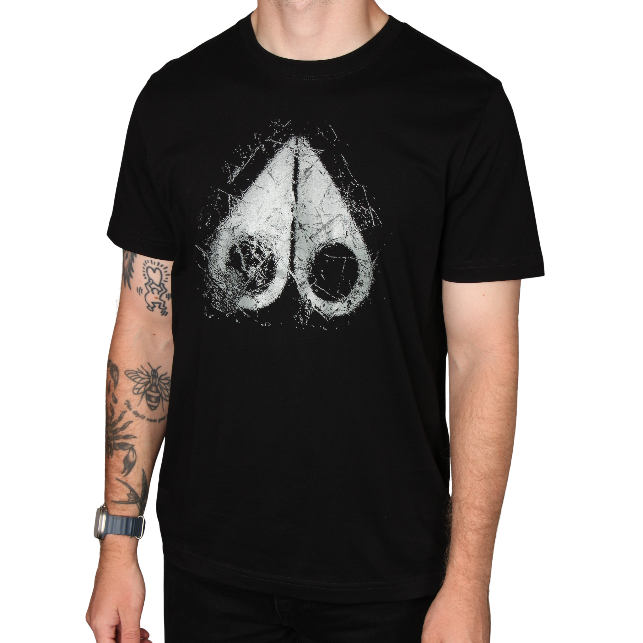 Mens Moose Knuckles Black Icebreak Logo S/s T Shirt