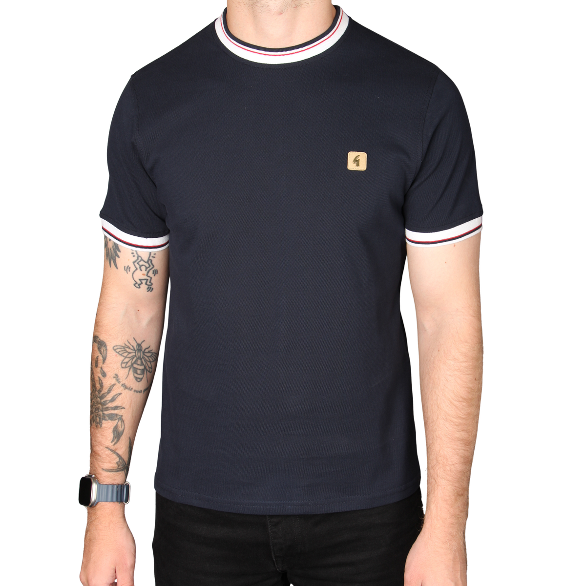 Mens Gabicci Vintage Navy Perry S/s T Shirt