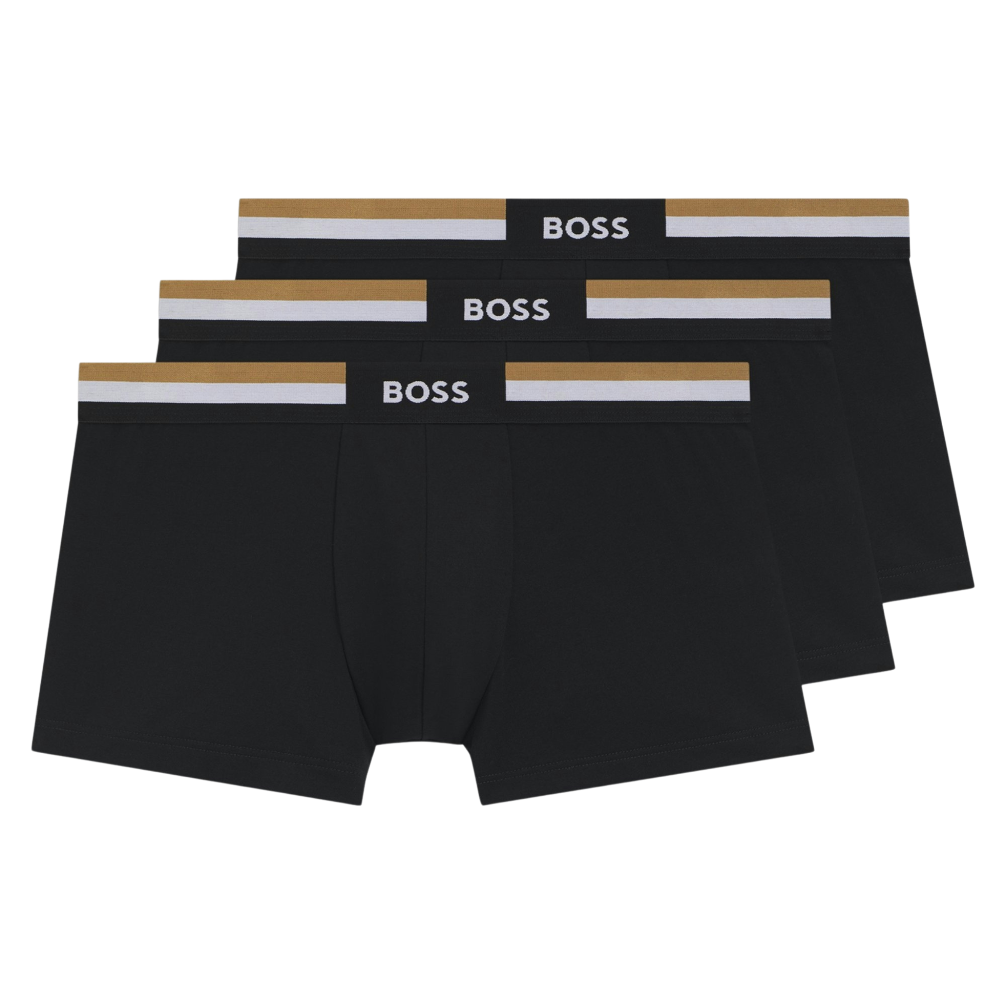 Mens BOSS Black Motion 3PK Trunks