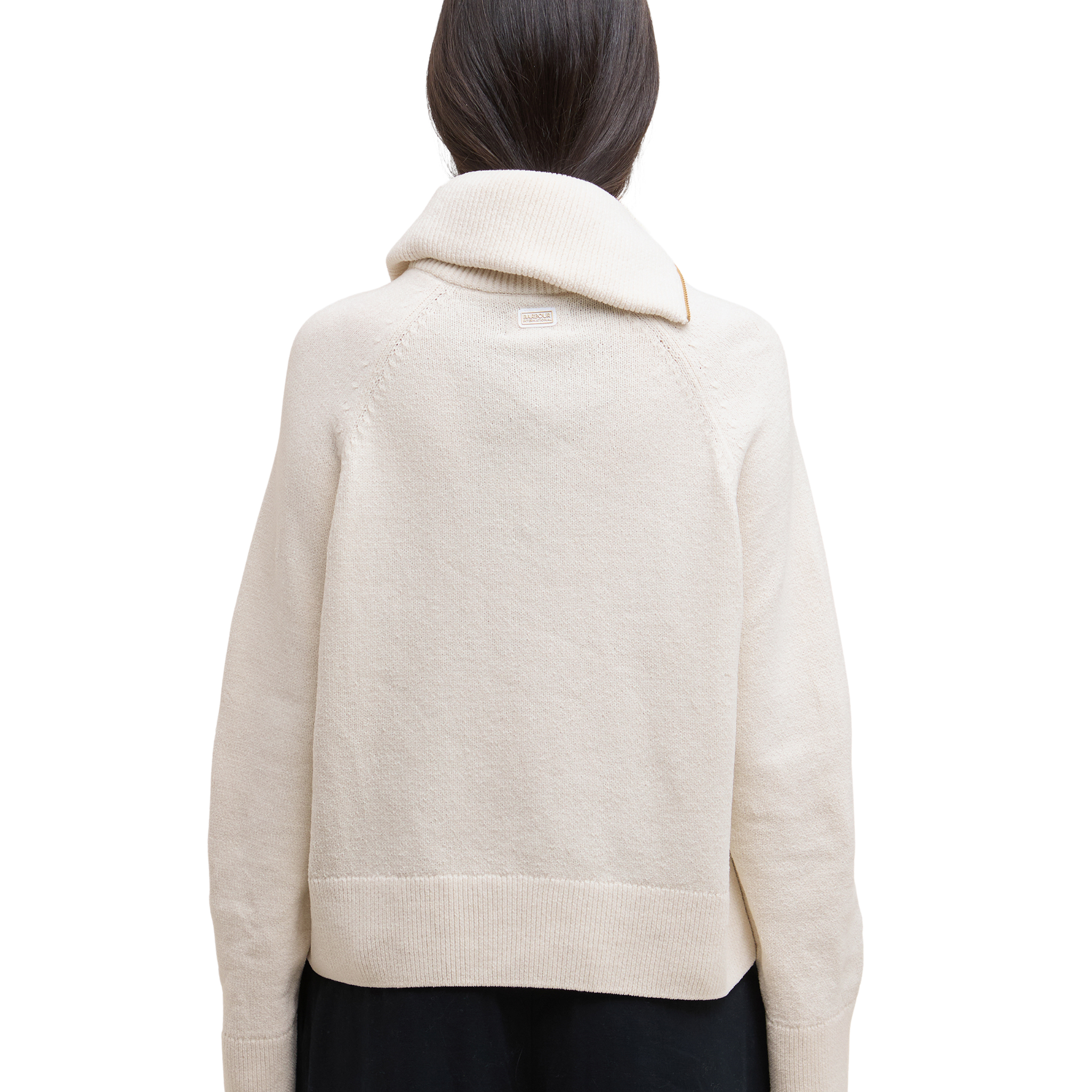 Womens Barbour International Off White Saskia Knitted Jumper
