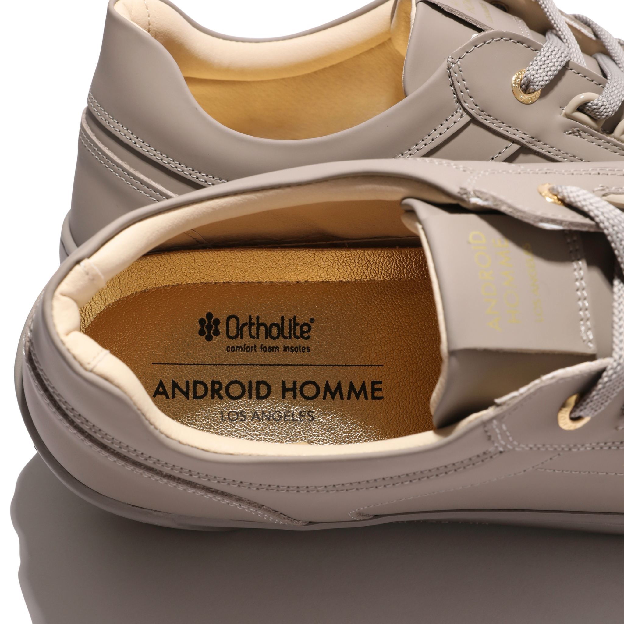 Mens Android Homme Taupe Venice Rubberised Trainers