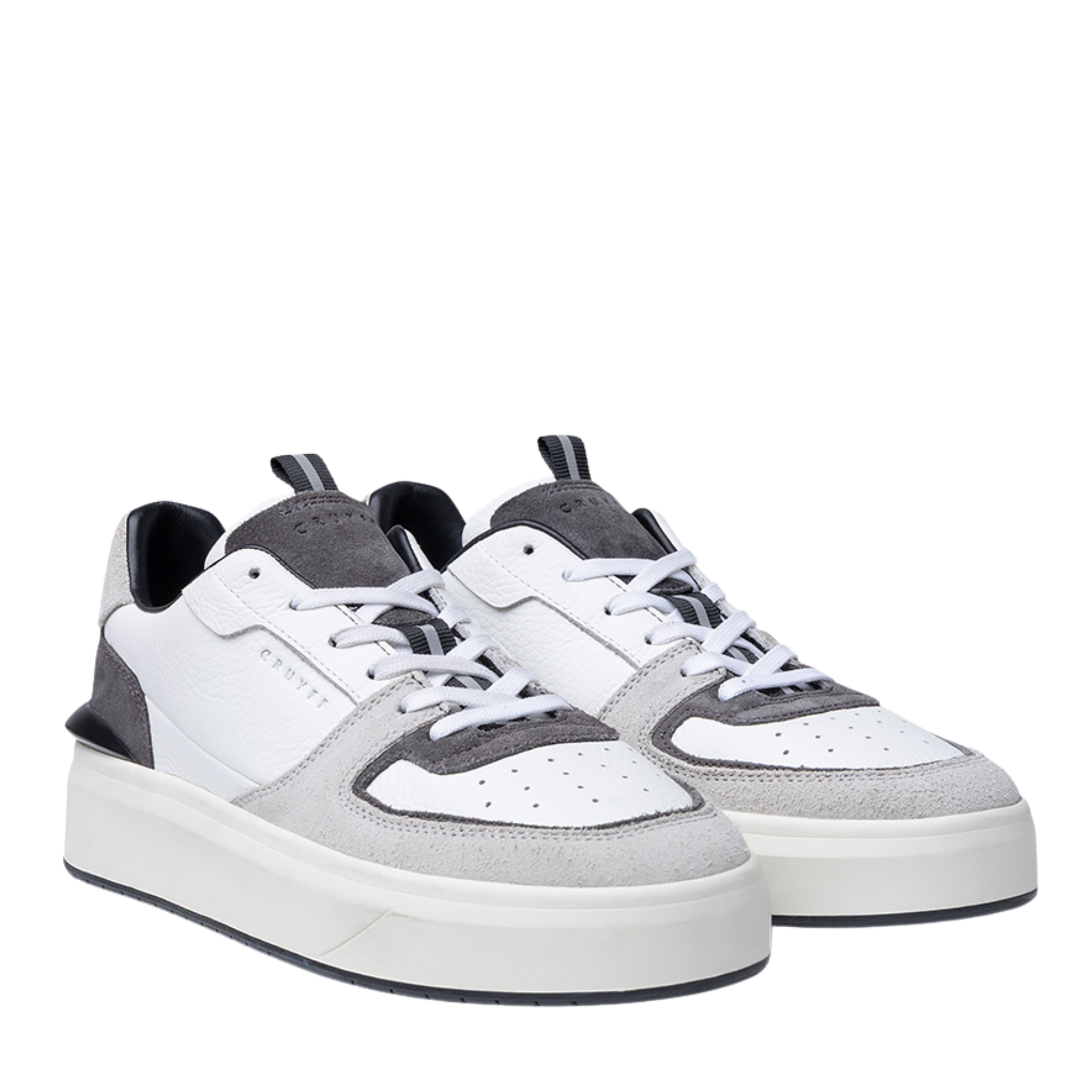 Mens Cruyff White/Dark Grey Surefire Tennis Trainers
