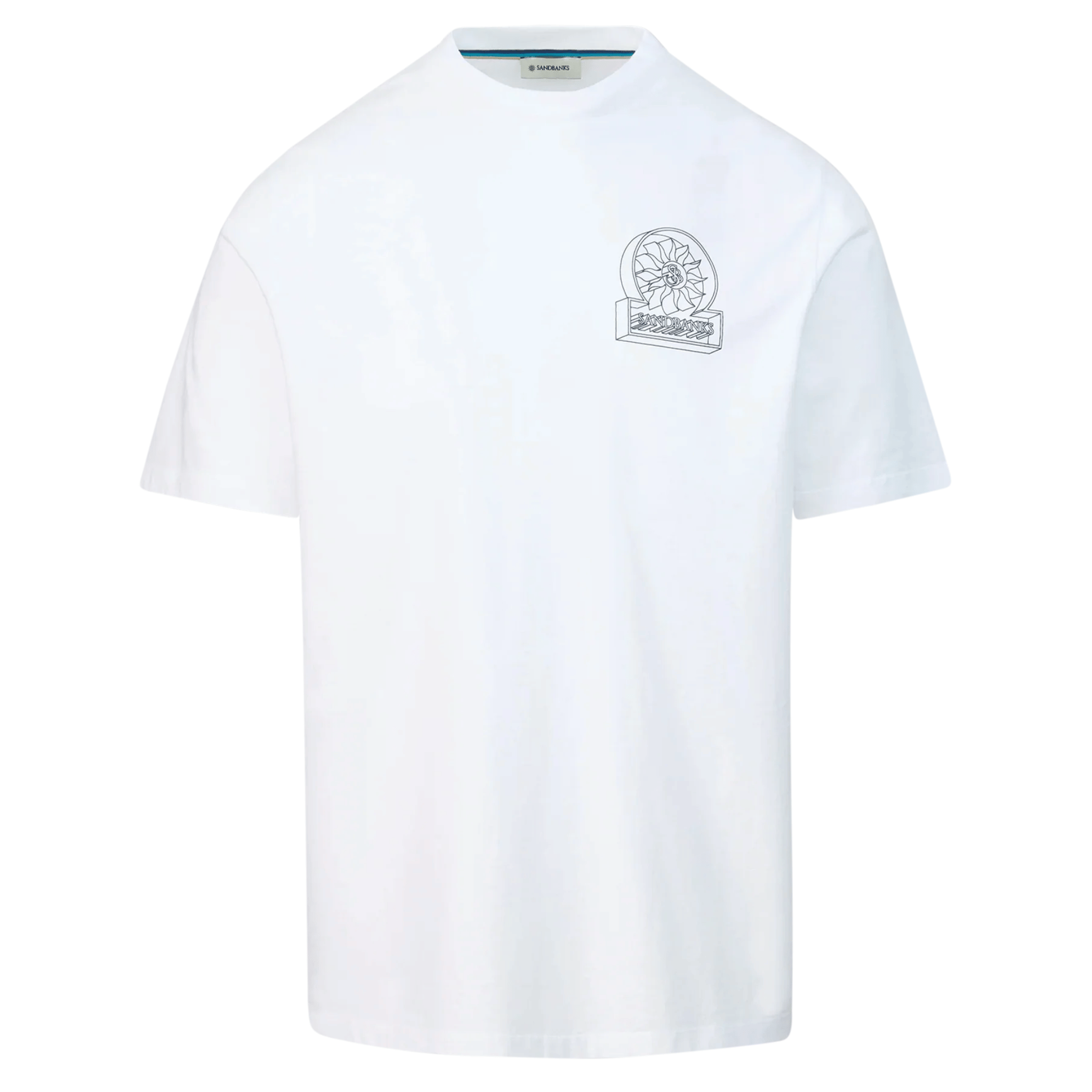 Mens Sandbanks White 3D S/s T Shirt