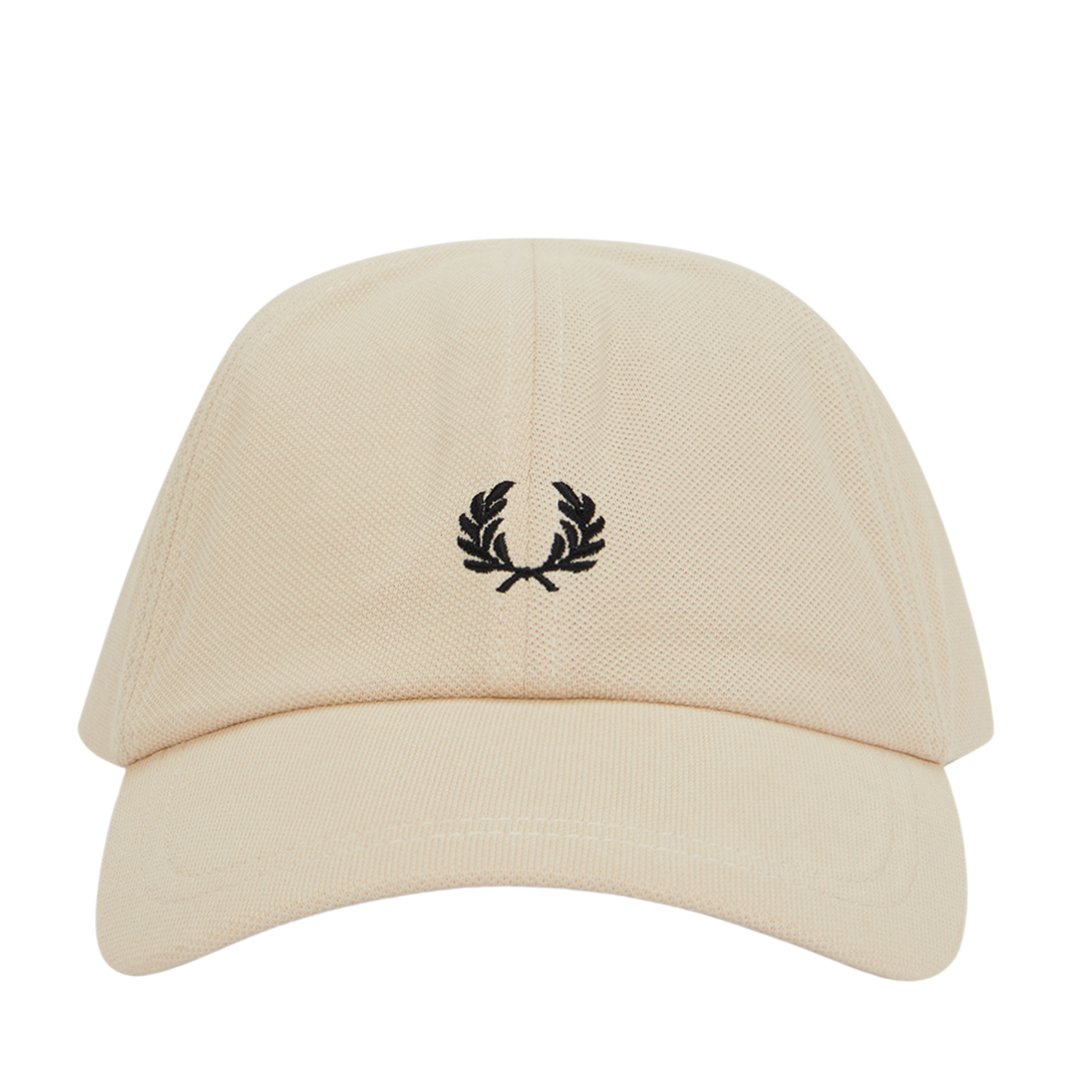 Mens Fred Perry Oatmeal/Black White Pique Classic Cap
