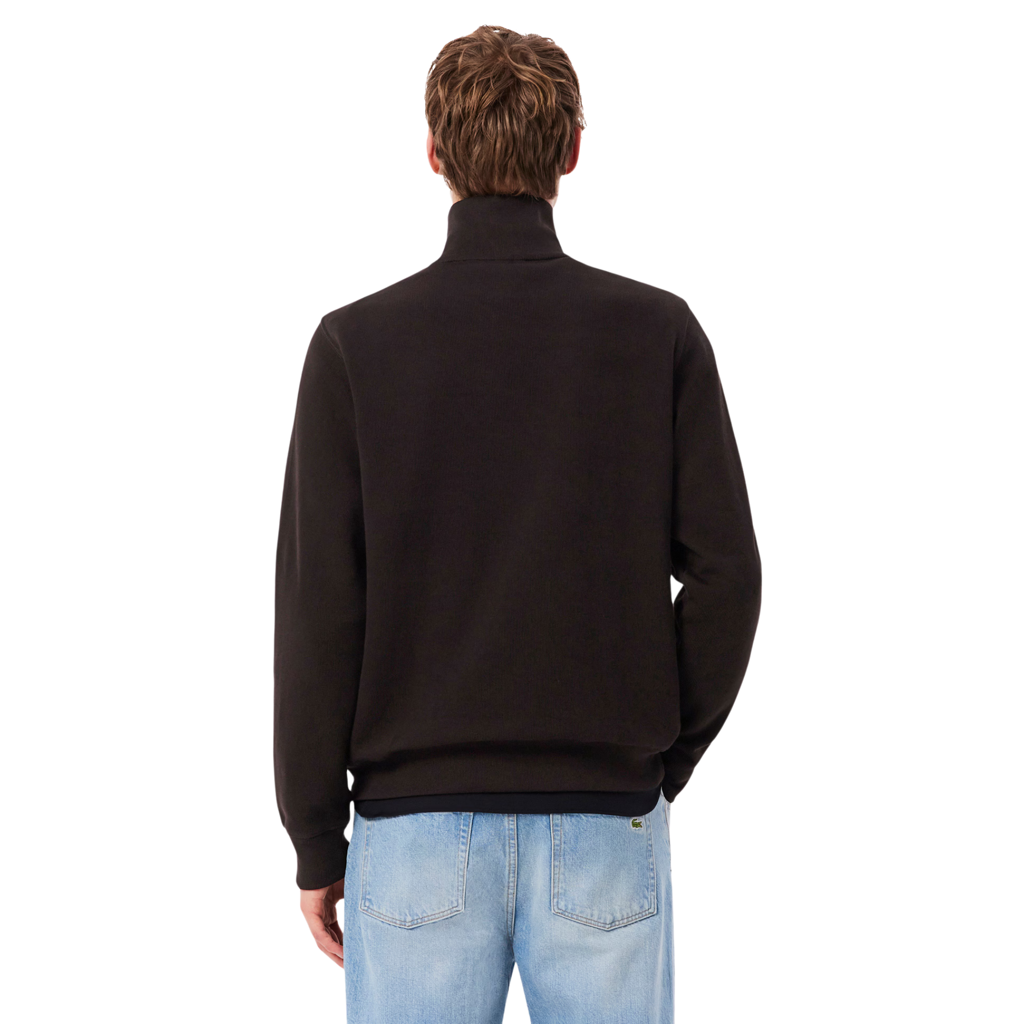 Mens Lacoste Brown Branded Half Zip Sweatshirt