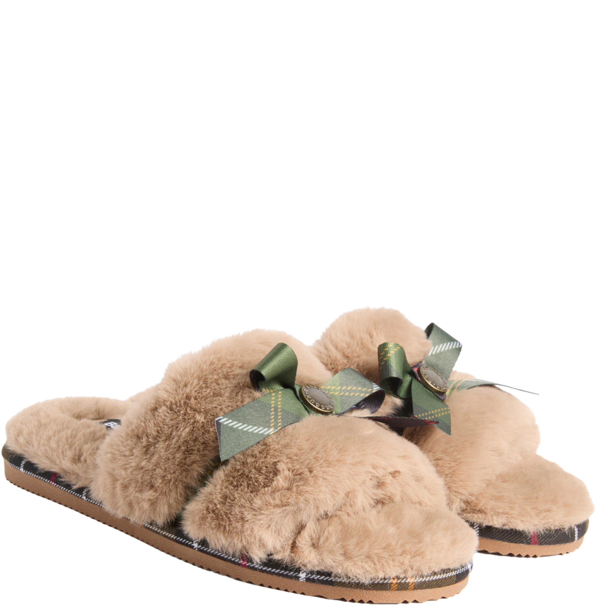 Womens Barbour Taupe Eleanora Slippers