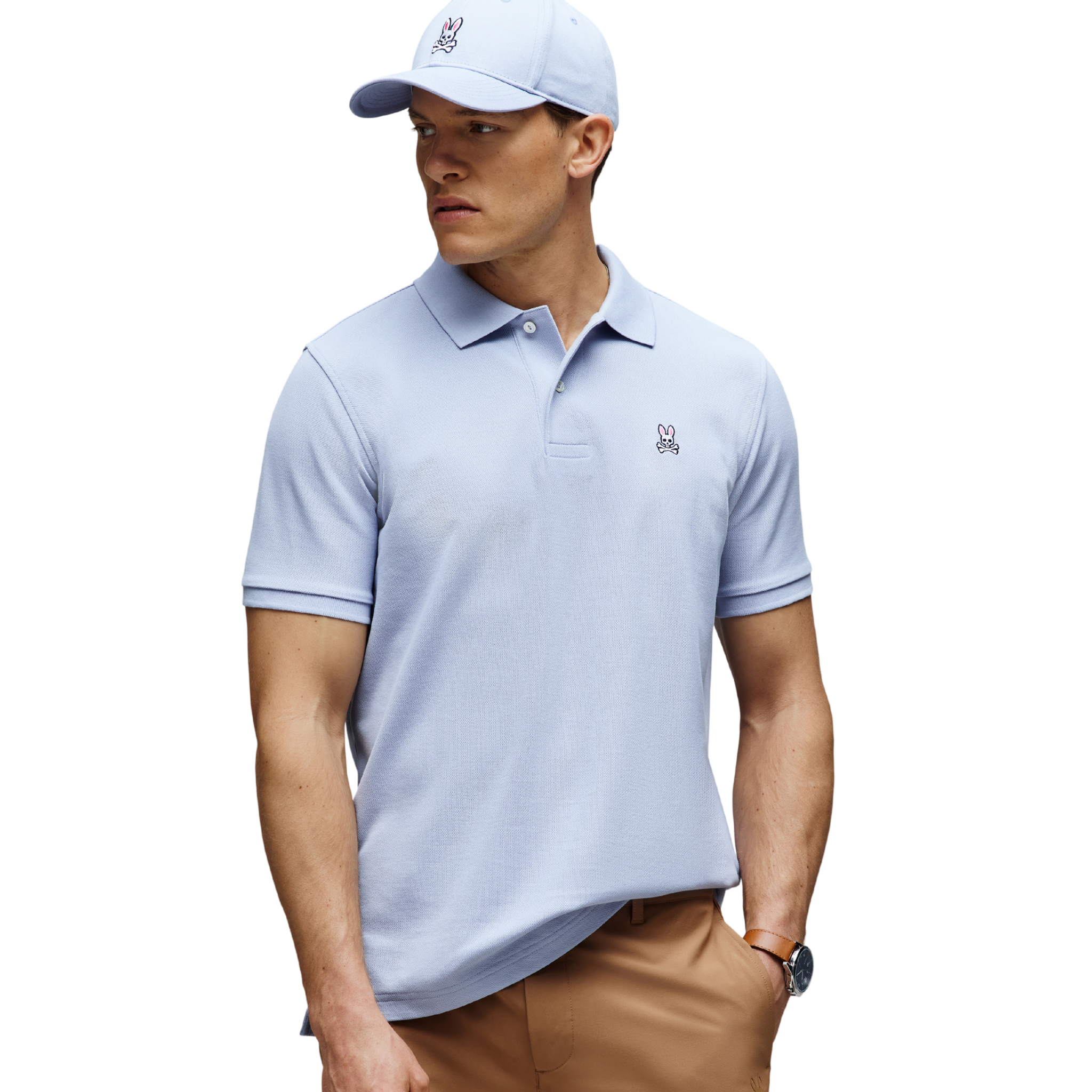 Mens Psycho Bunny Zen Blue Classic Pique S/s Polo