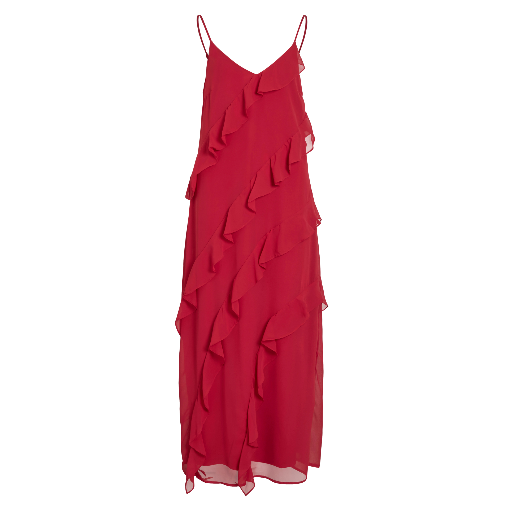 Womens Vila Jester Red Viromaine Singlet Ankle Dress