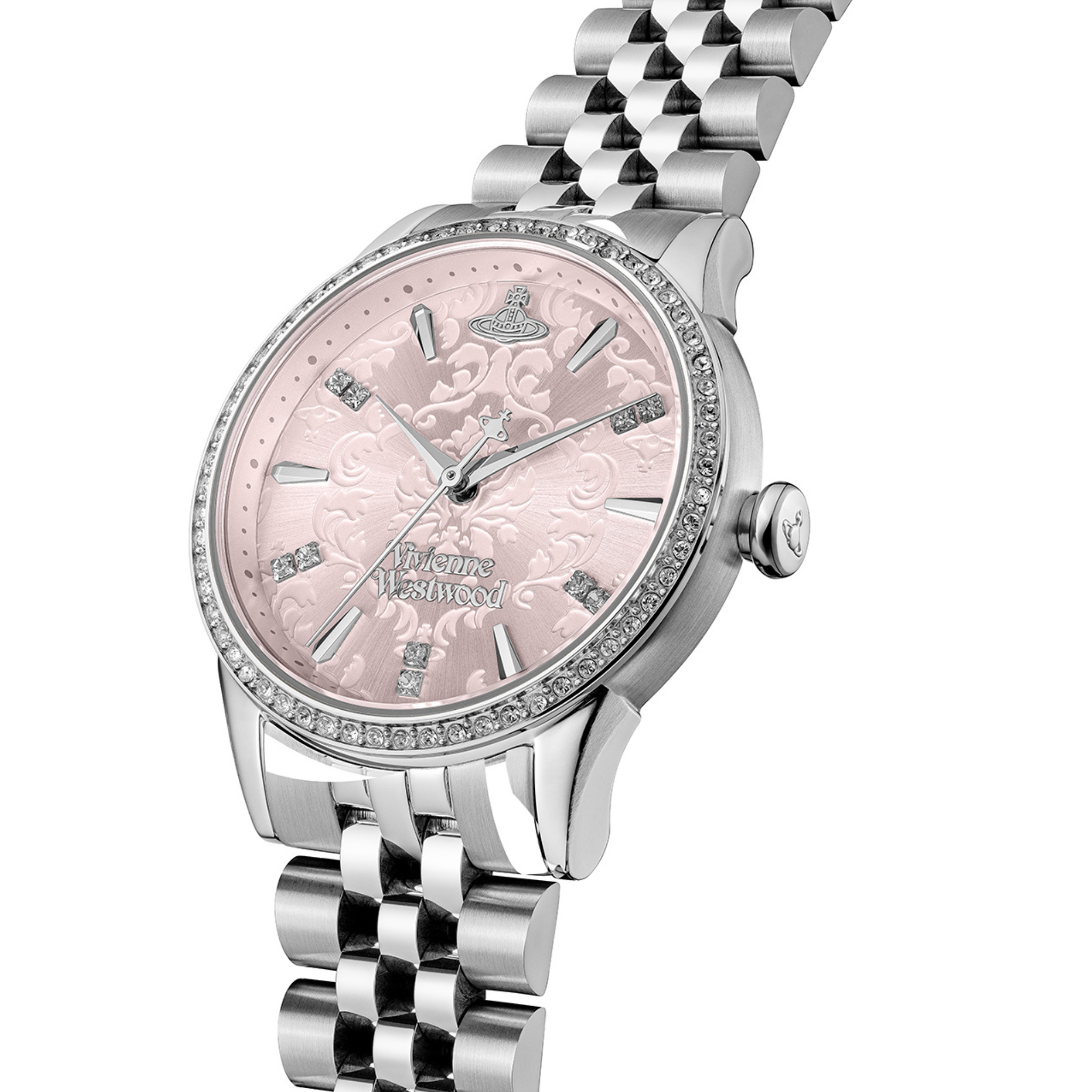 Womens Vivienne Westwood Silver/Pink Dial Little Wallace Watch