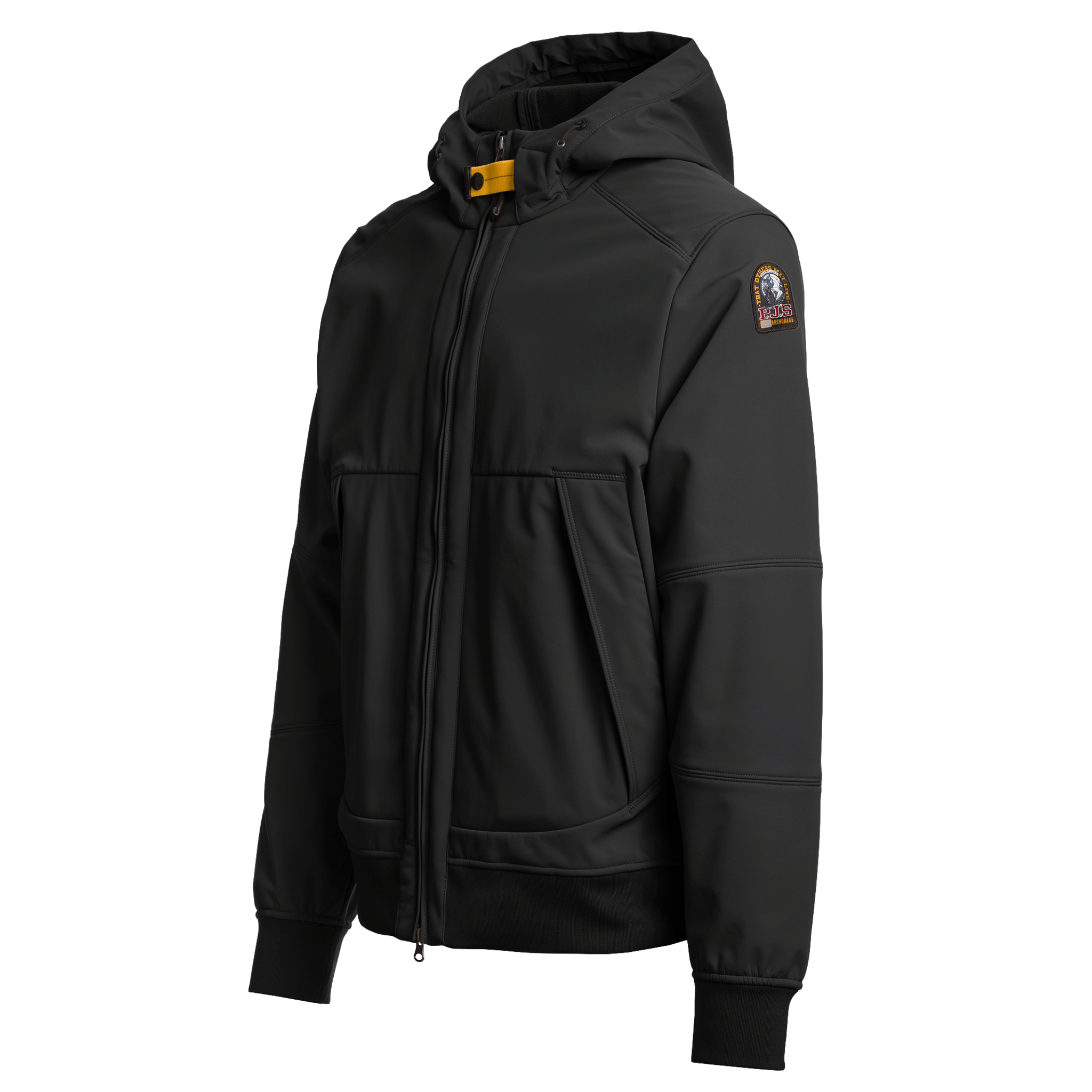 Mens Parajumpers Black Abner Hooded Shell Jacket