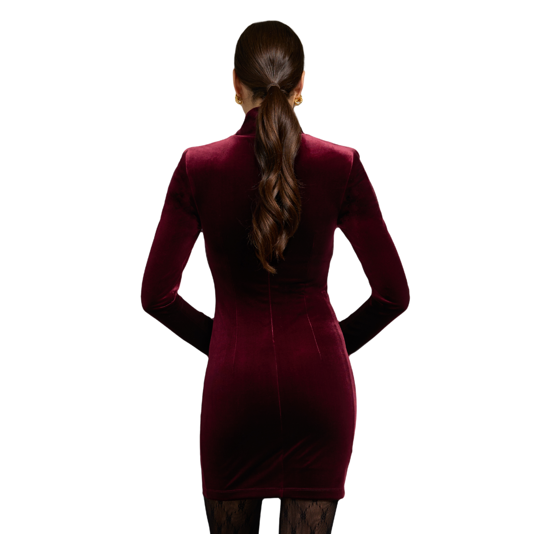 Womens Holland Cooper Burgundy Cara Velvet Mini Dress