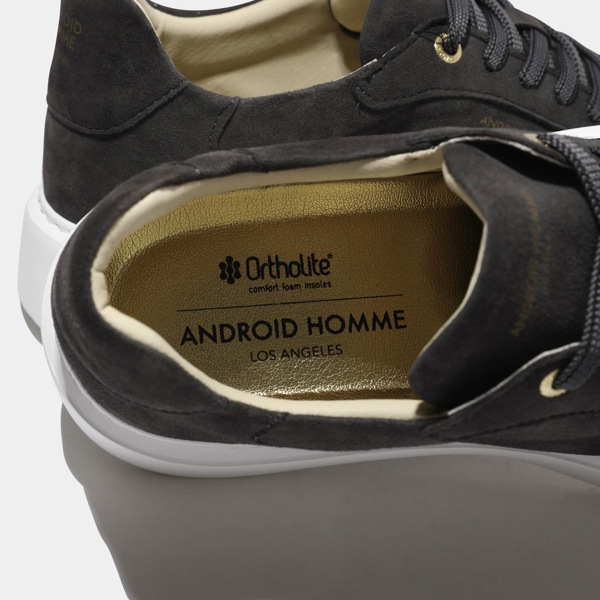 Mens Android Homme Anthracite Manhattan Suede Trainers