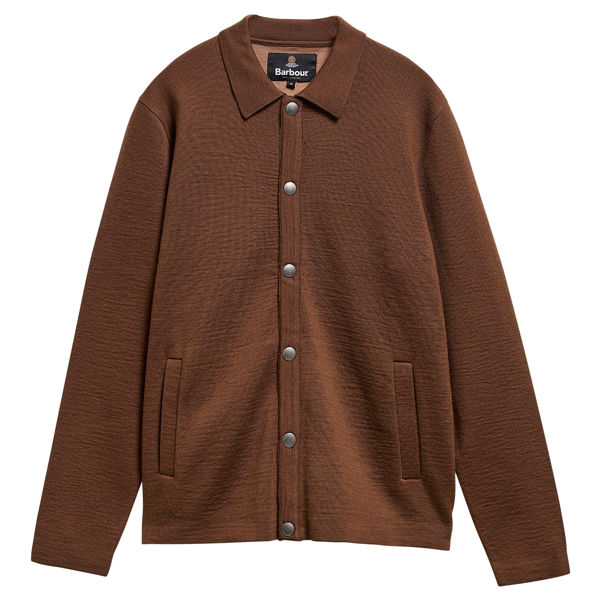 Mens Barbour Dark Sand Florcombe Knitted Cardigan