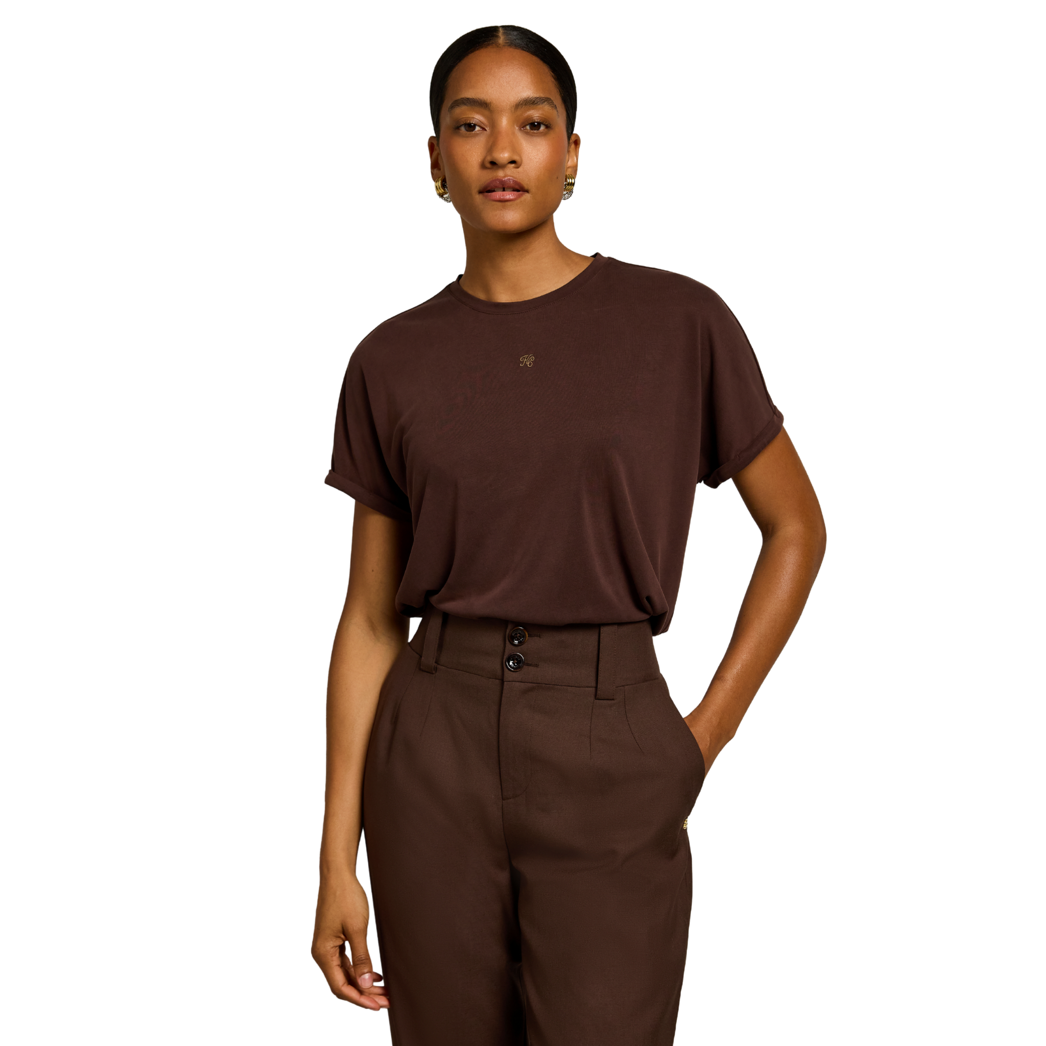 Womens Holland Cooper Chocolate Madison S/s T Shirt