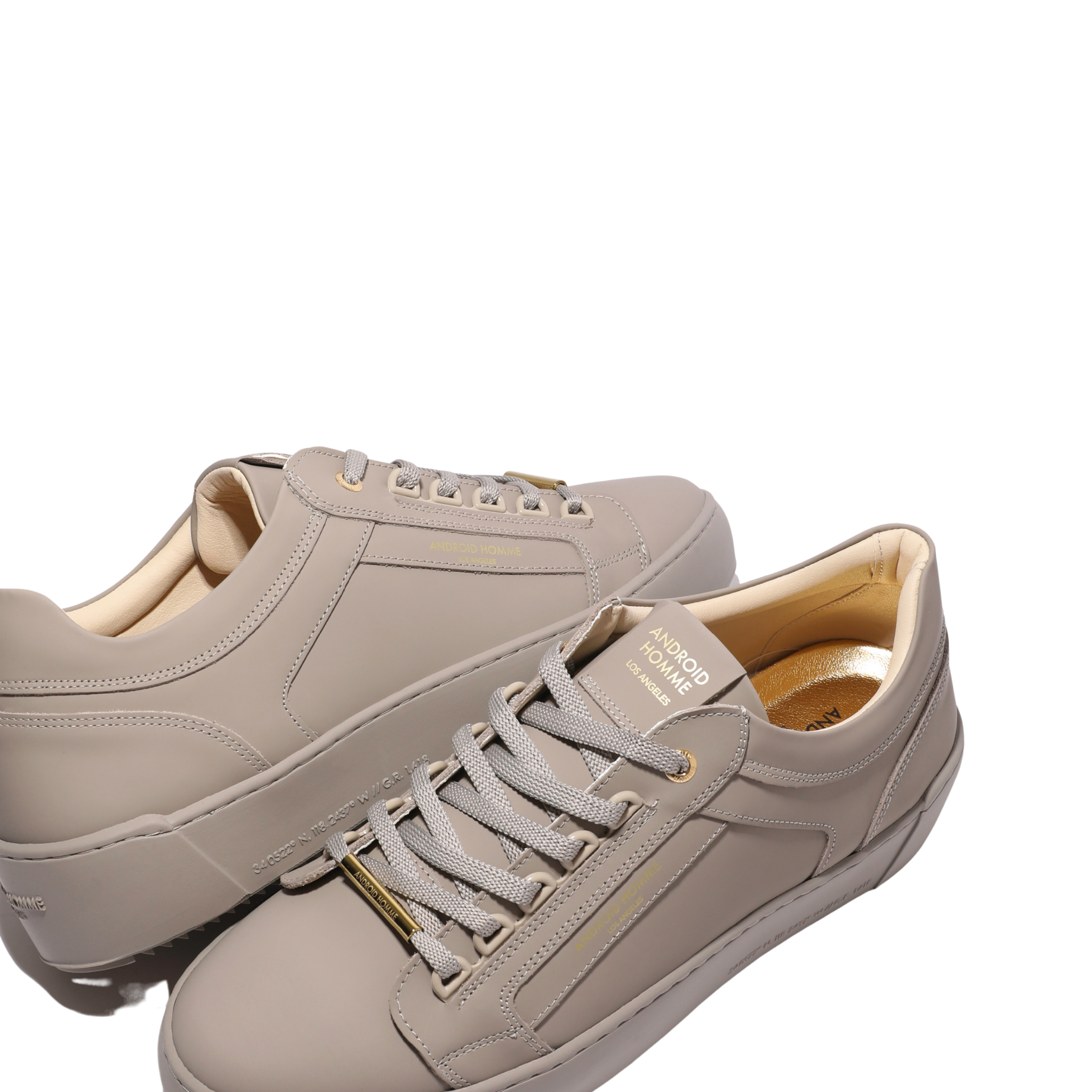Mens Android Homme Taupe Venice Rubberised Trainers