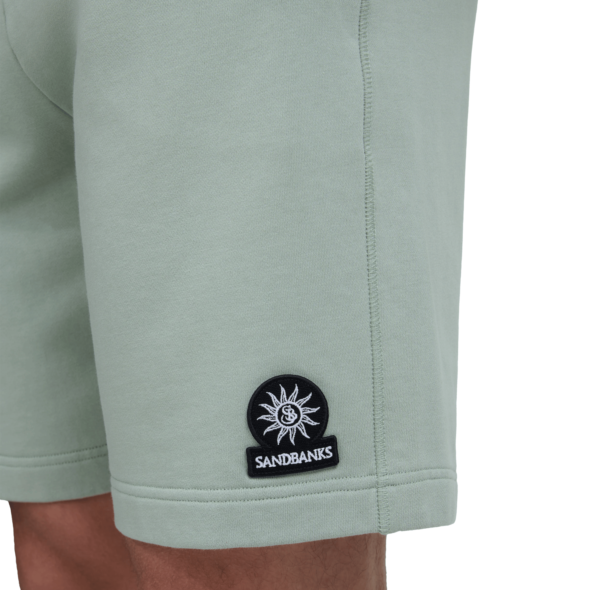 Mens Sandbanks Sage Badge Logo Sweat Shorts