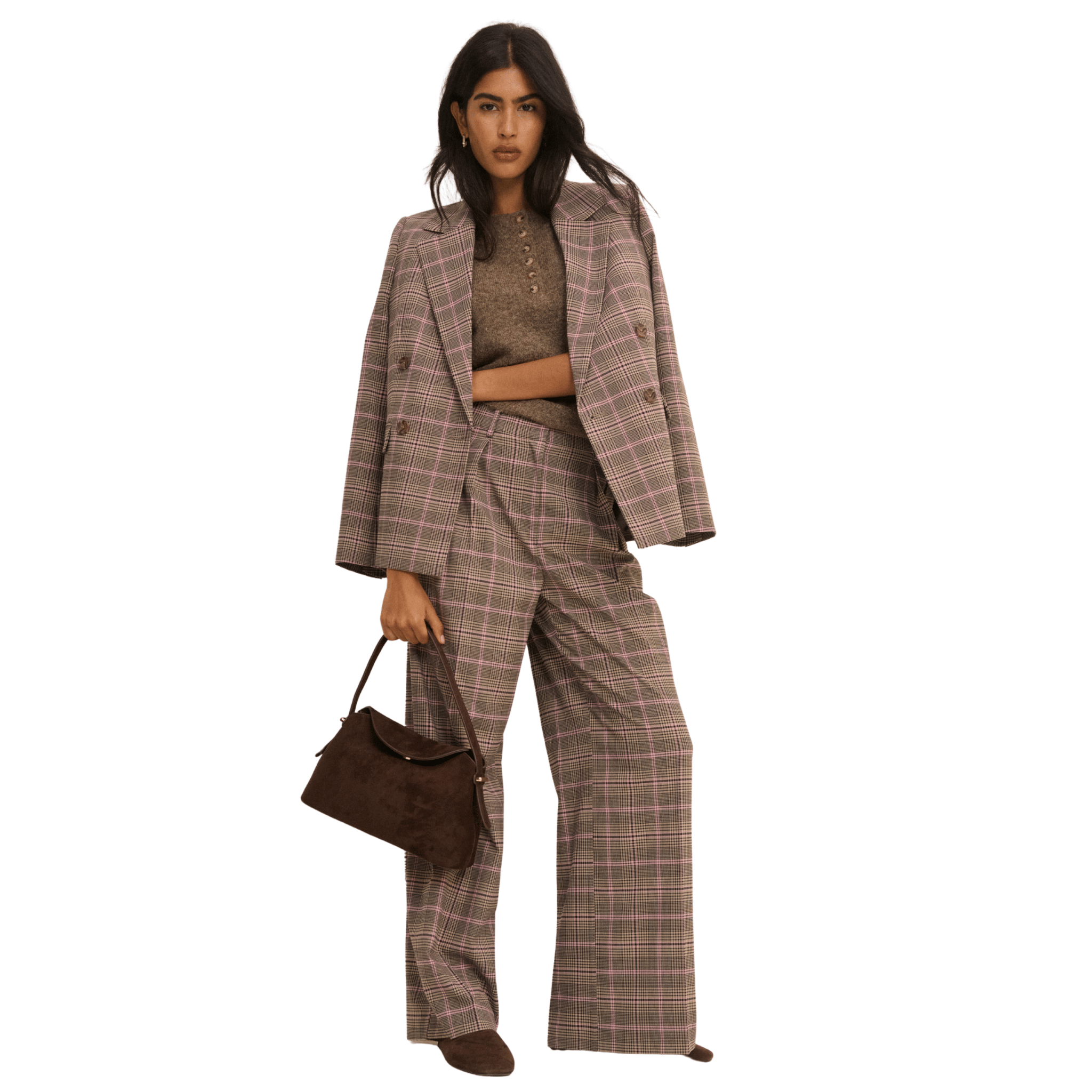 Womens Nobody's Child Multi Tailored Check Trousers