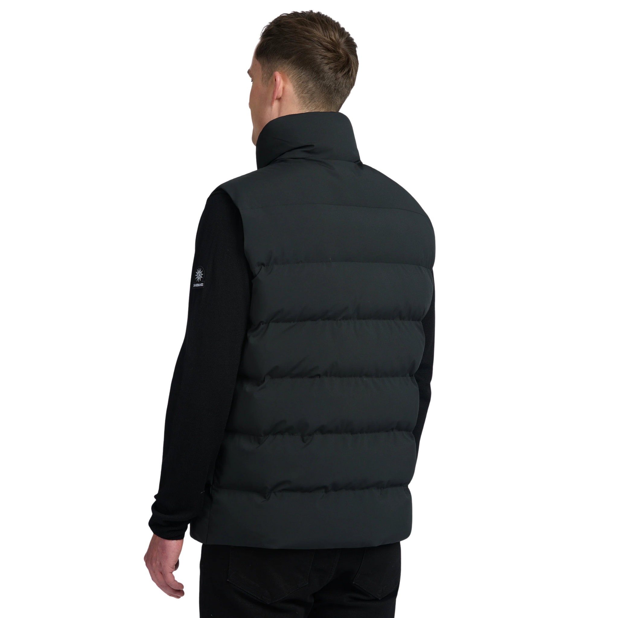 Mens Sandbanks Black Clifftop Gilet