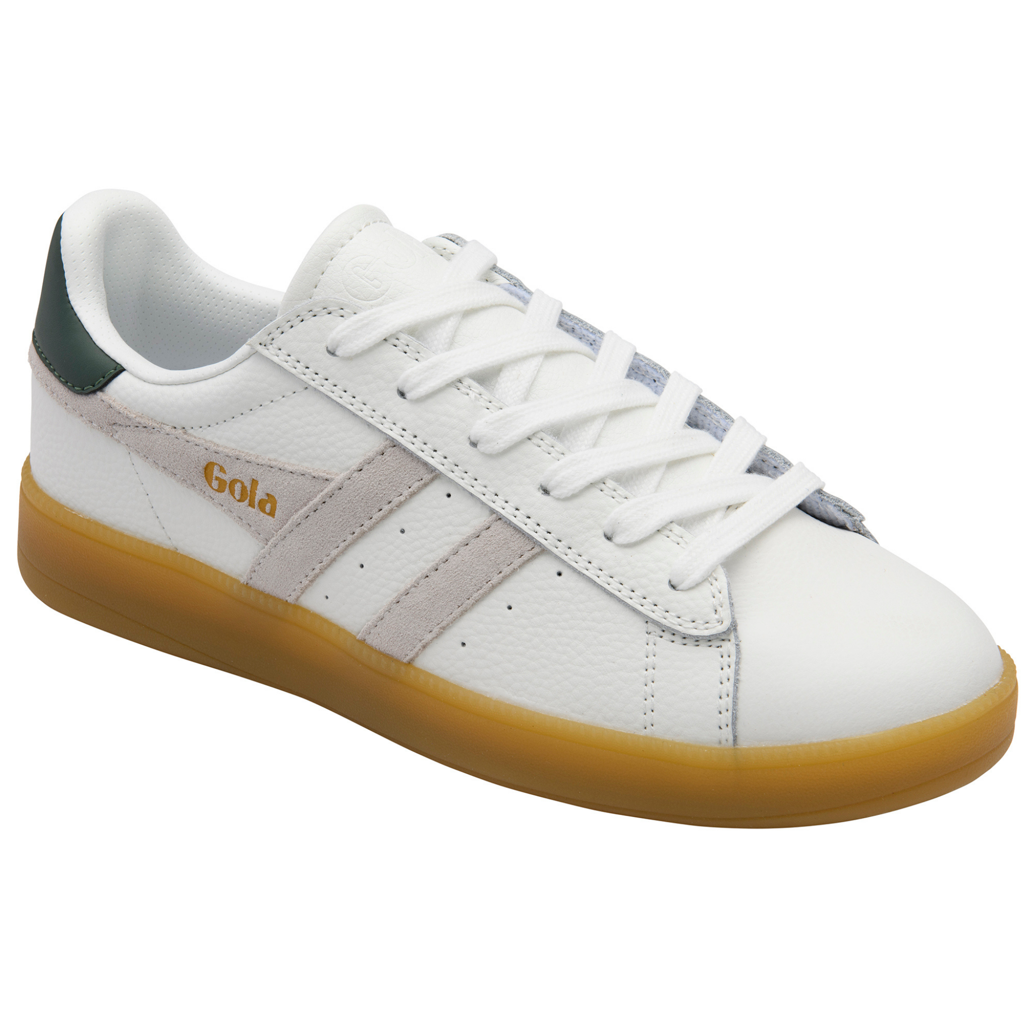 Womens Gola White/White/Evergreen/Gum Aztec Leather Trainers
