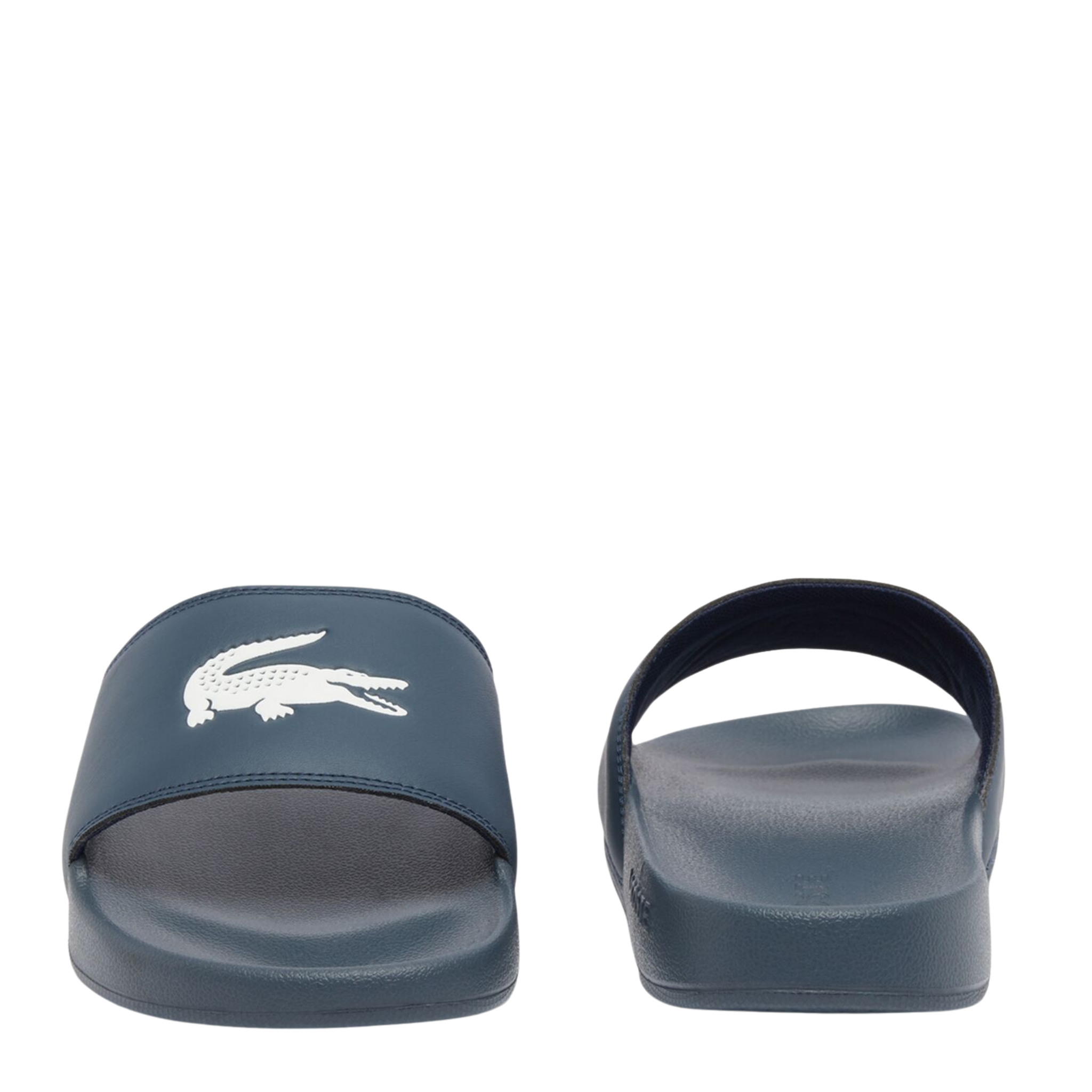 Mens Lacoste Navy/White Serve Slides