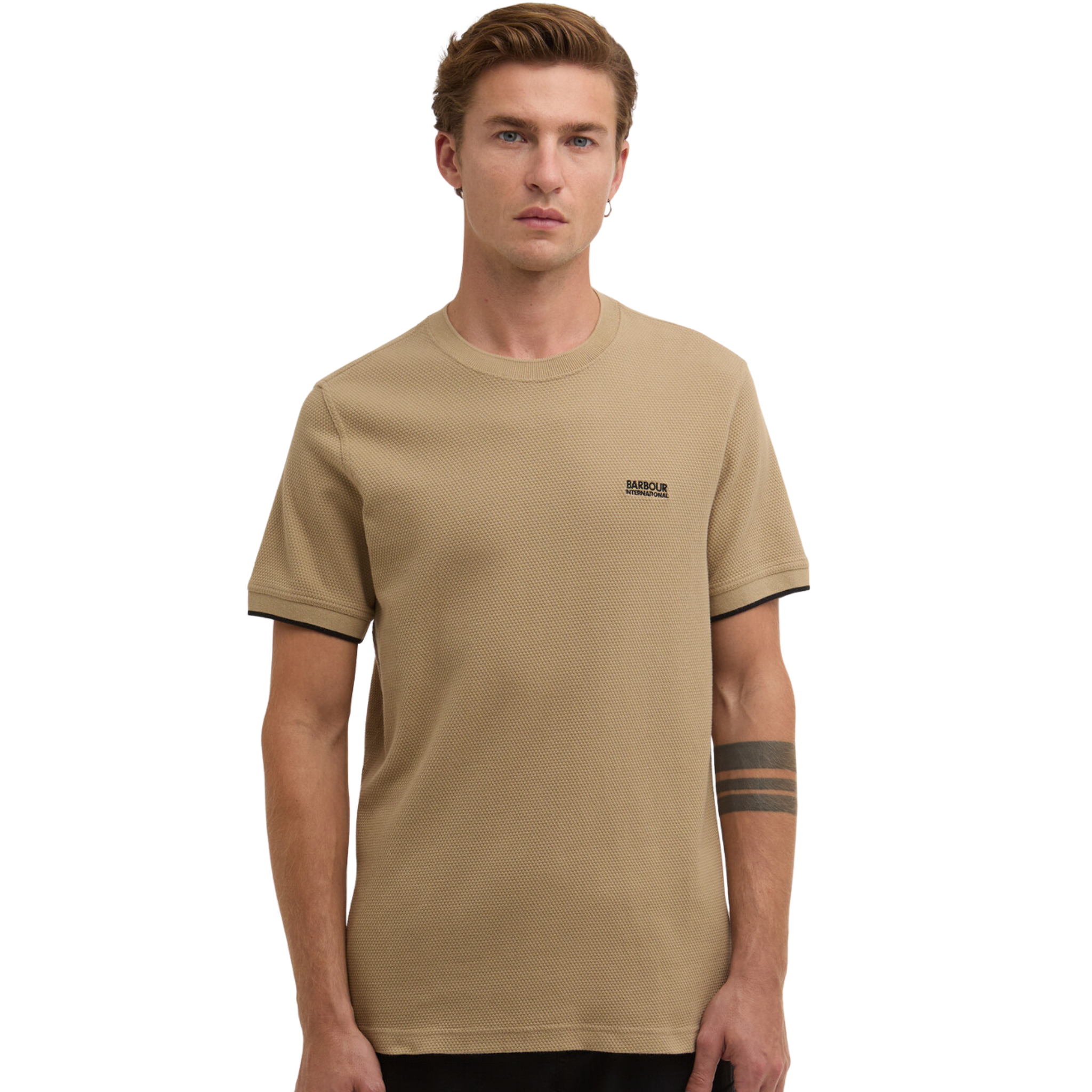 Mens Barbour International Coriander Eamon Pique S/s T Shirt
