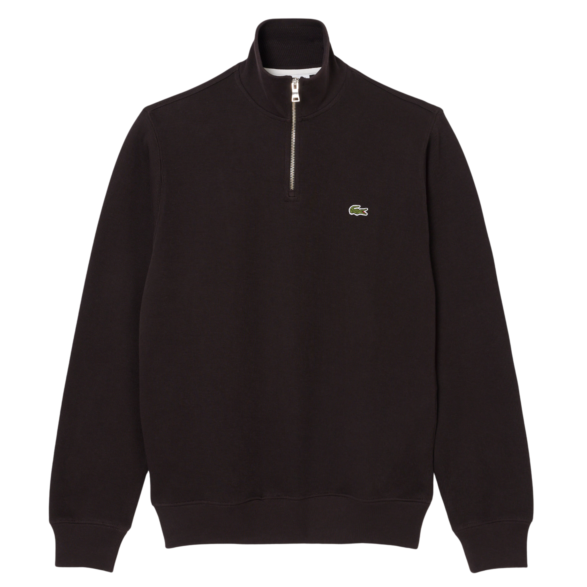 Mens Lacoste Brown Branded Half Zip Sweatshirt