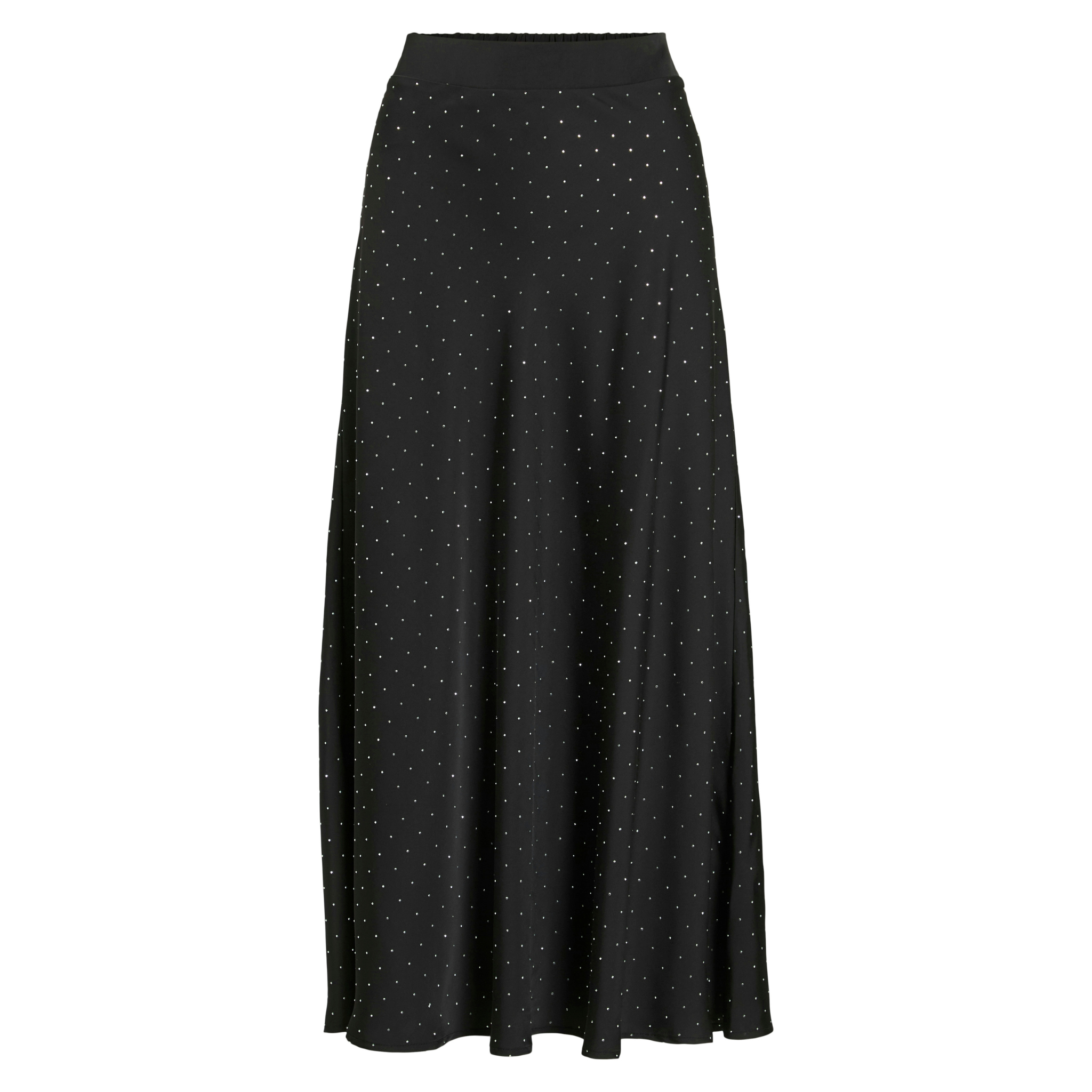 Womens Vila Black Beauty Viellie Midi Skirt