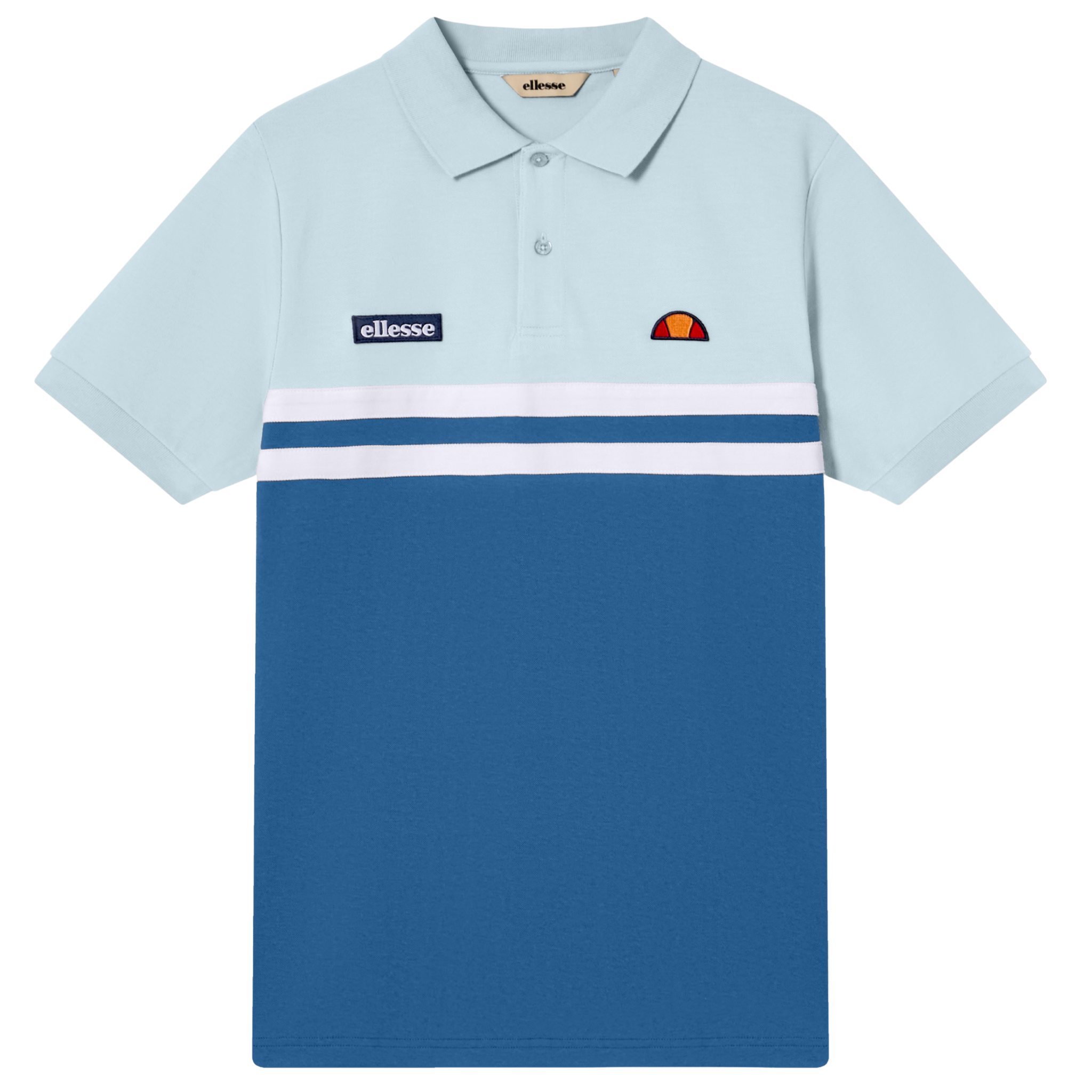 Mens Ellesse Blue/Light Blue Muccia S/s Polo Shirt