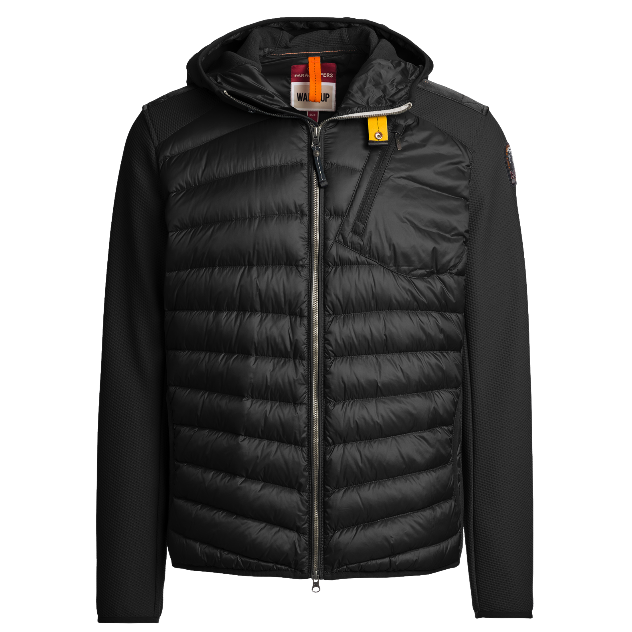 Mens Parajumpers Black Nolan Hybrid Hood Jacket