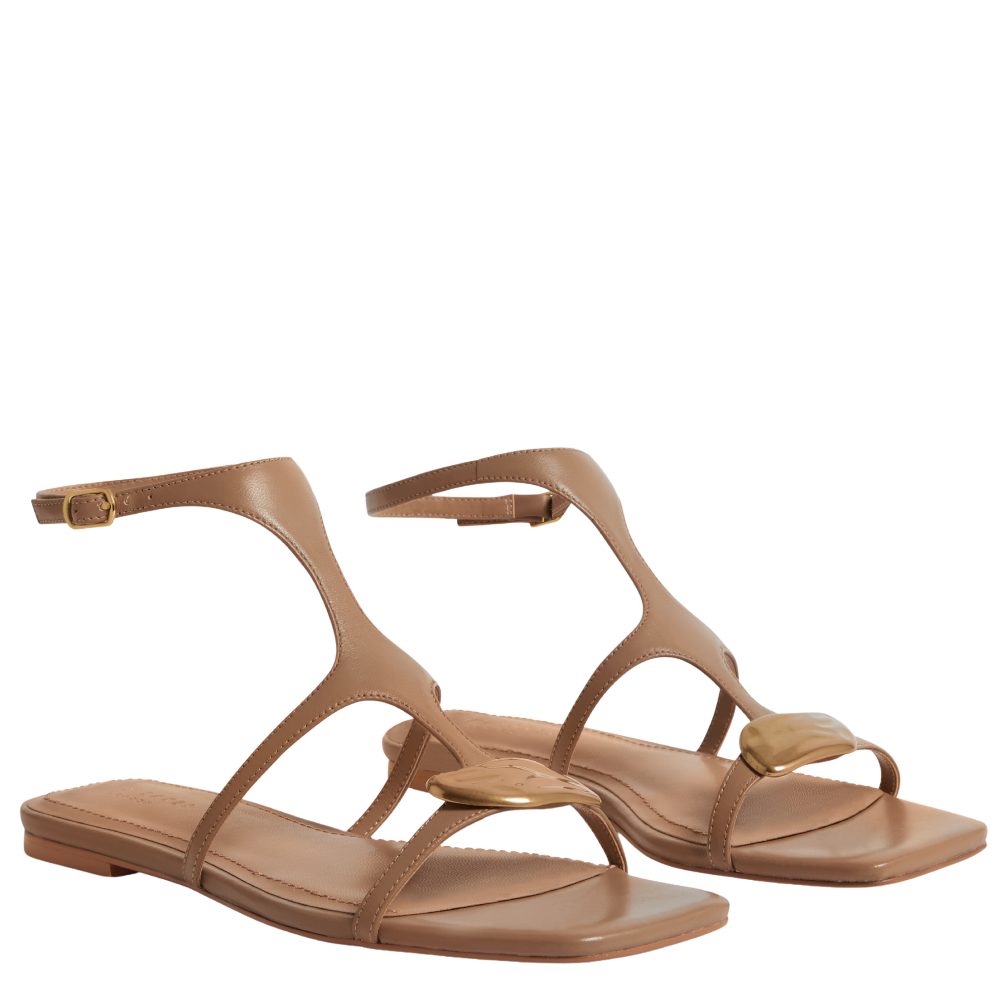 Womens Ted Baker Light Brown Audreii Flat Gladiator Sandals