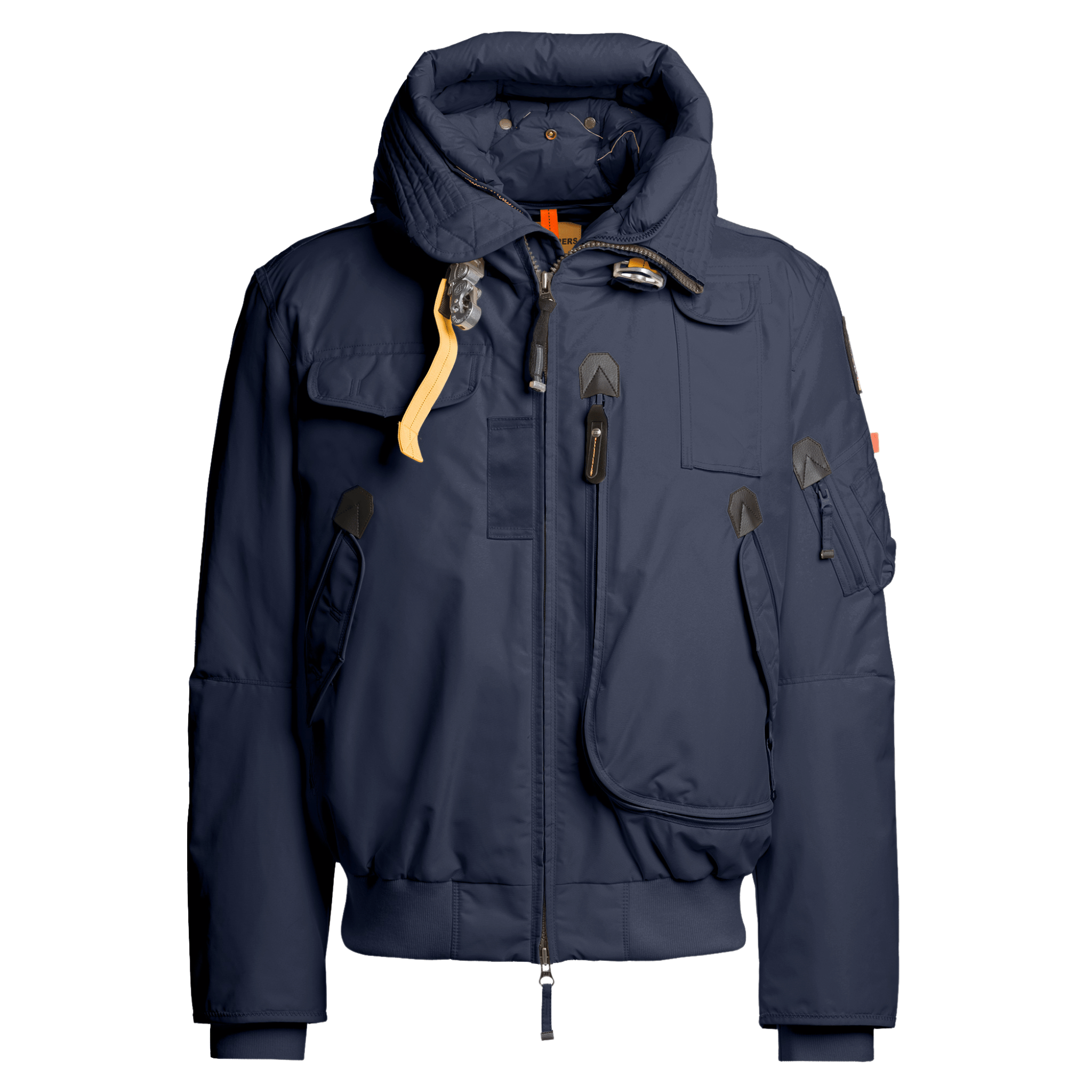 Mens Parajumpers Blue Navy Gobi Hood Down Bomber Jacket